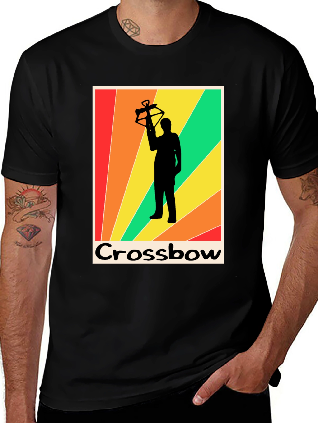 Retro Crossbow T-Shirt - Archer Silhouette Tee