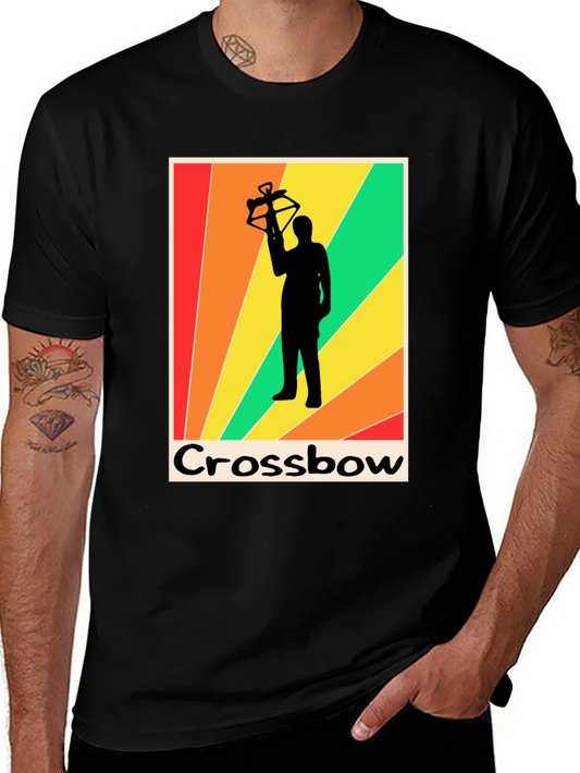 Retro Crossbow T-Shirt - Archer Silhouette Tee