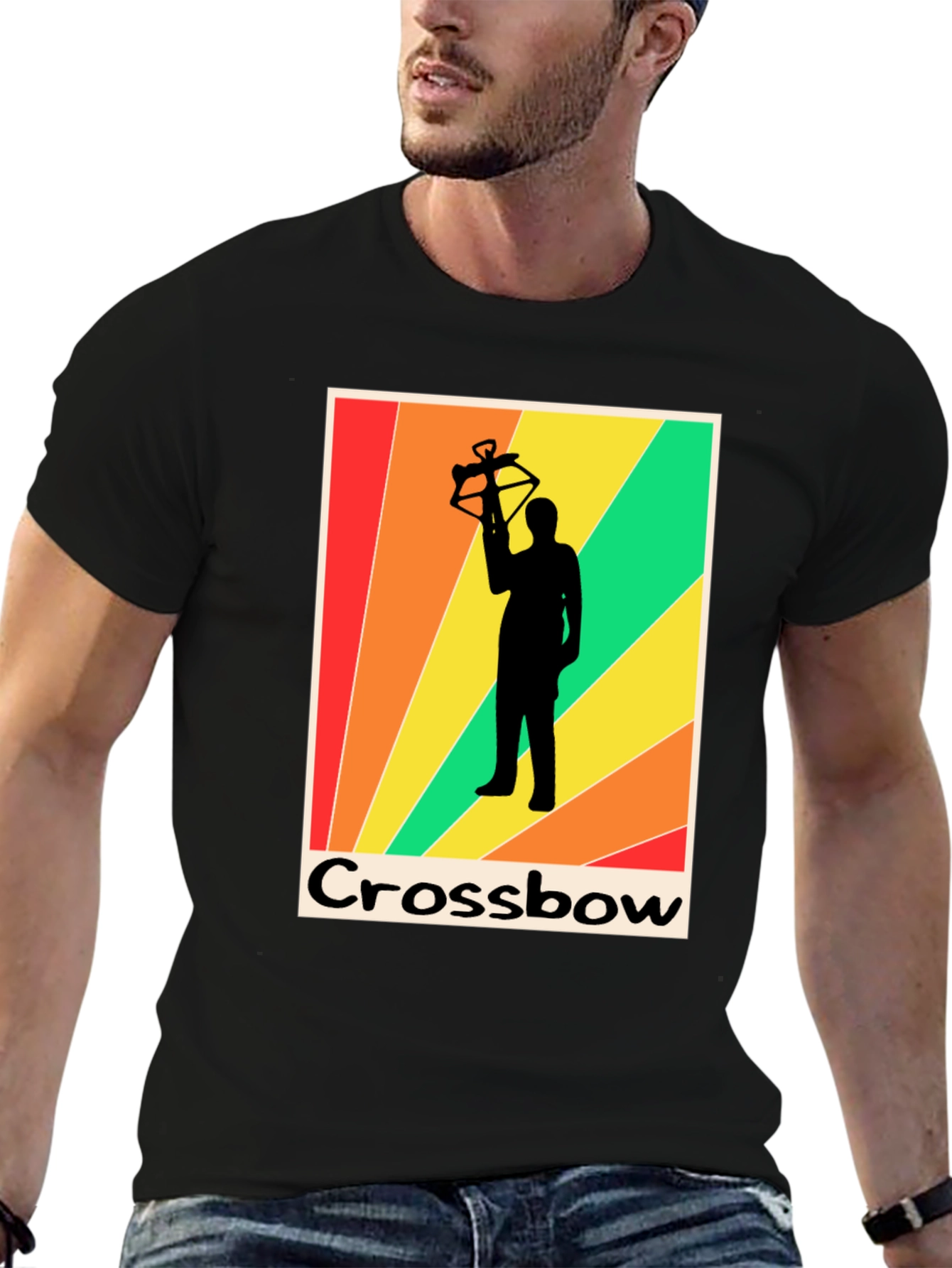 Retro Crossbow T-Shirt - Archer Silhouette Tee