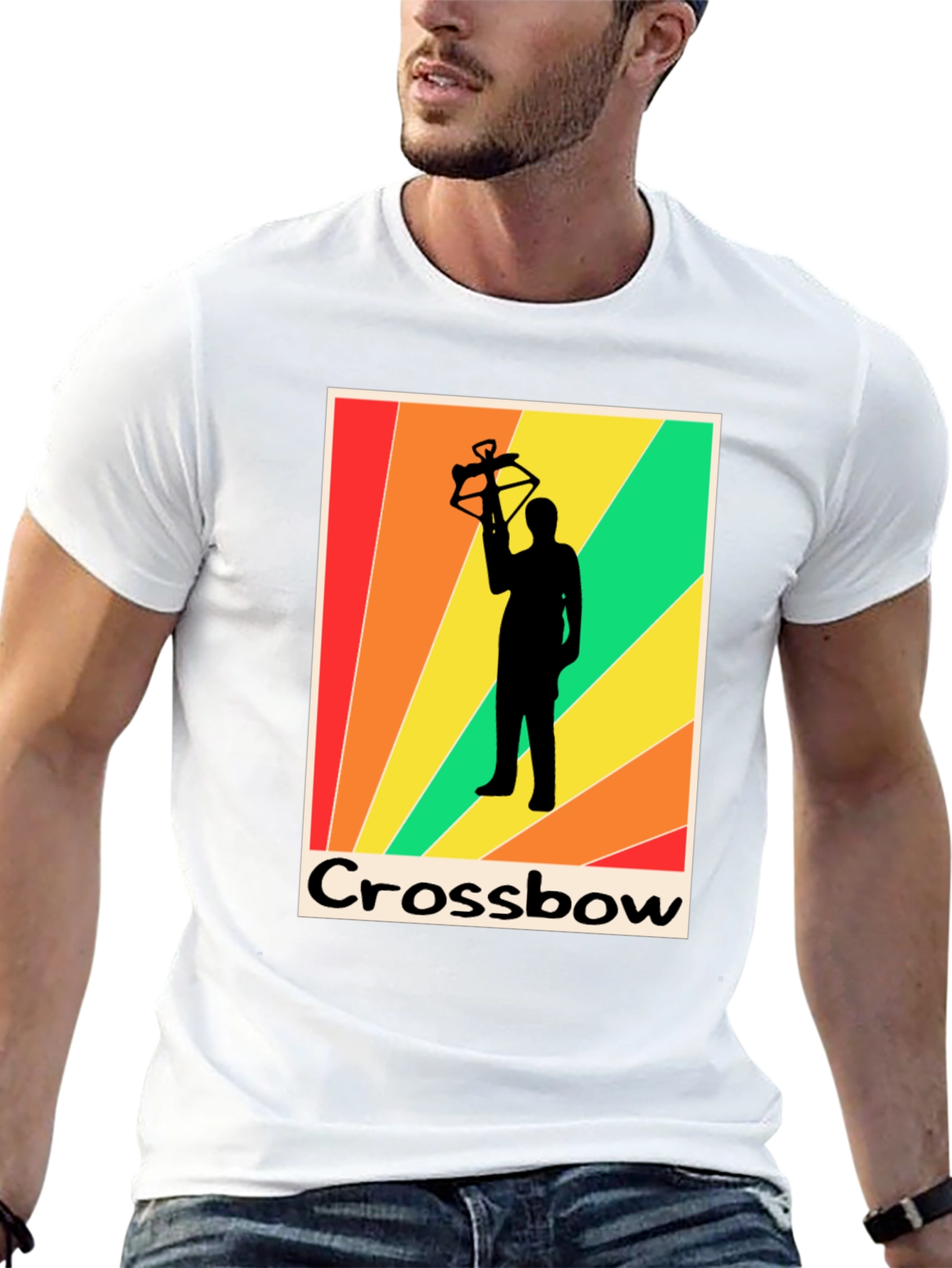 Retro Crossbow T-Shirt - Archer Silhouette Tee