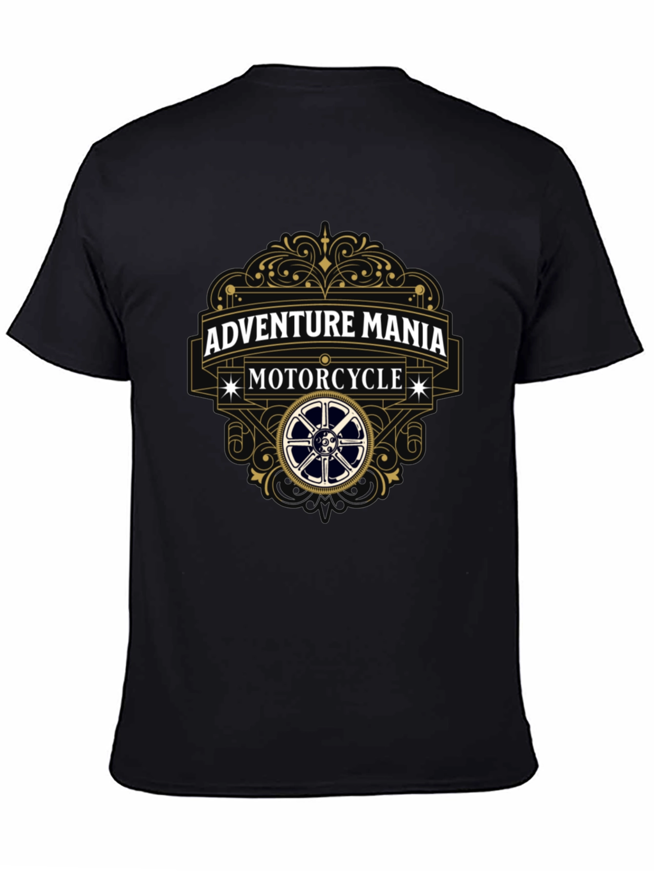 Adventure Mania Motorcycle T-Shirt - Black