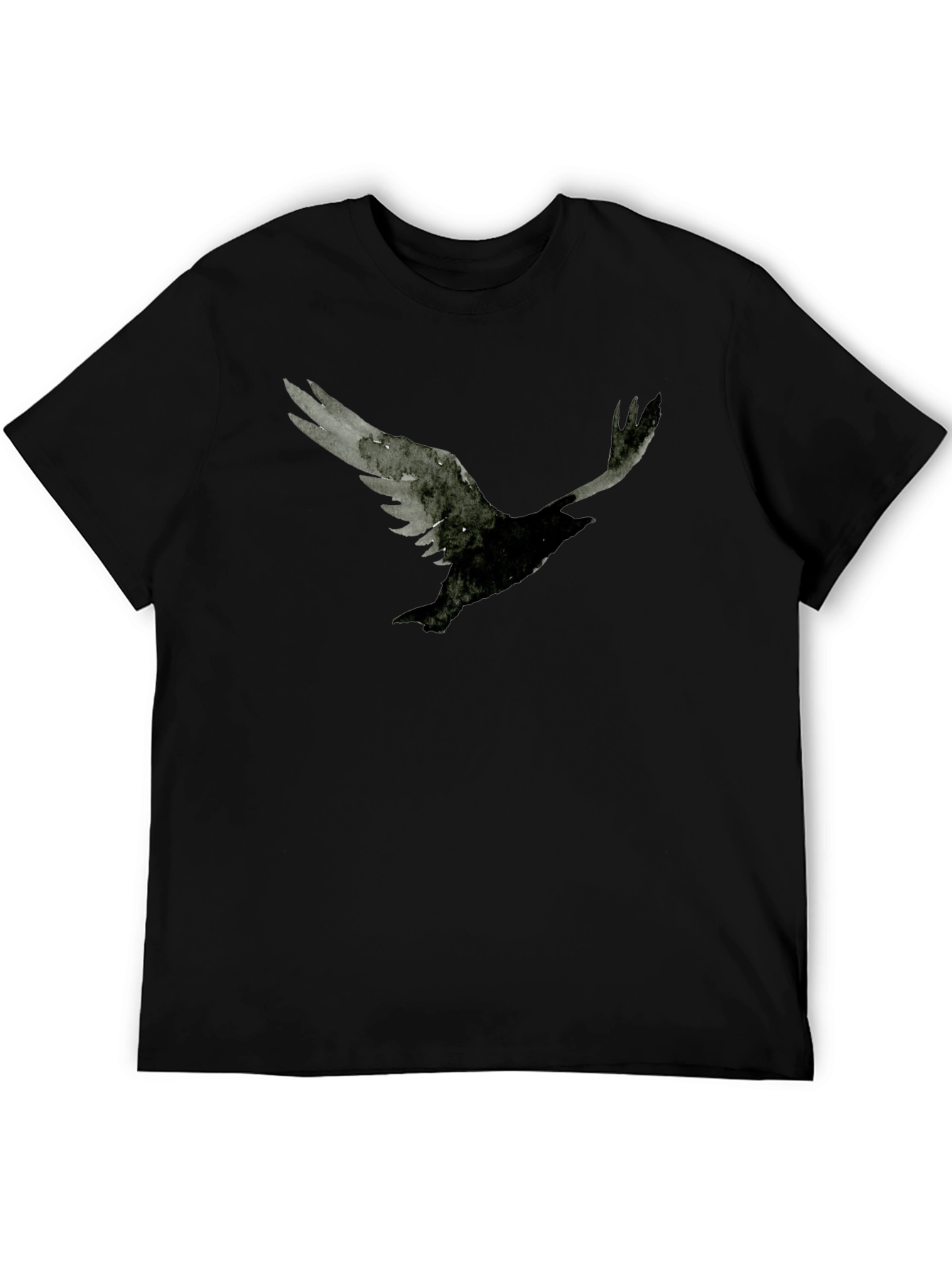 Raven Print Black T-Shirt