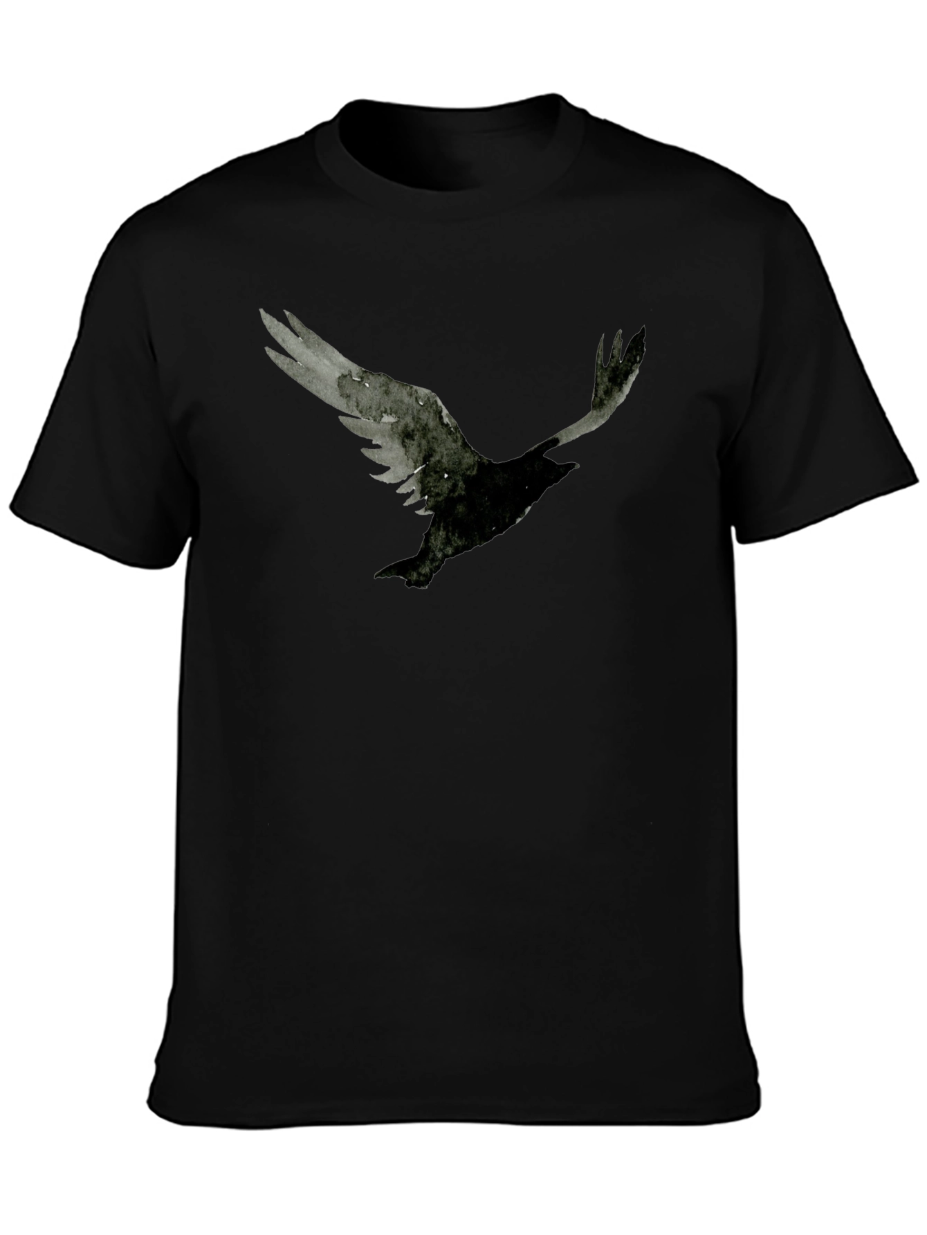 Raven Print Black T-Shirt