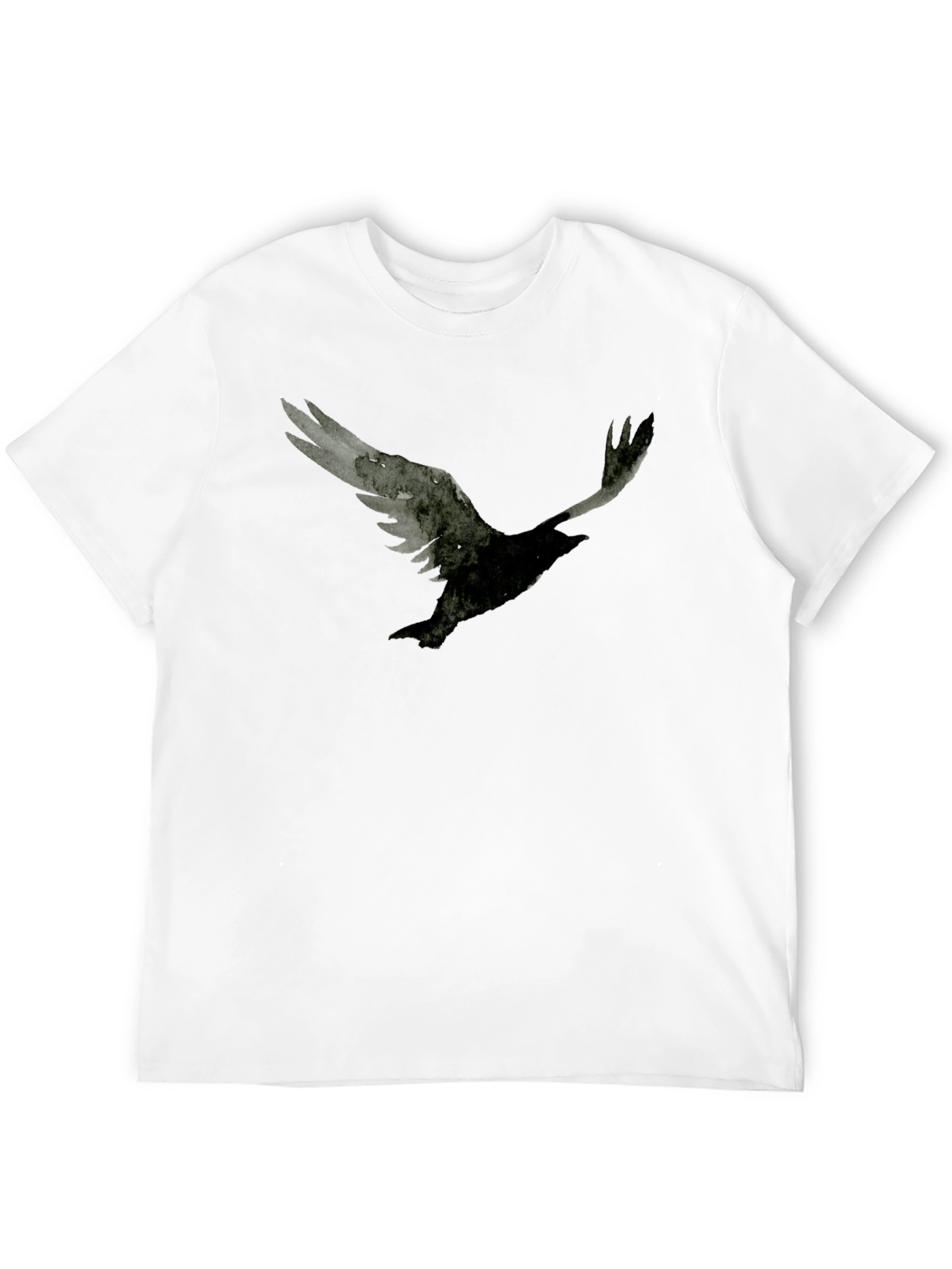 Raven Print Black T-Shirt