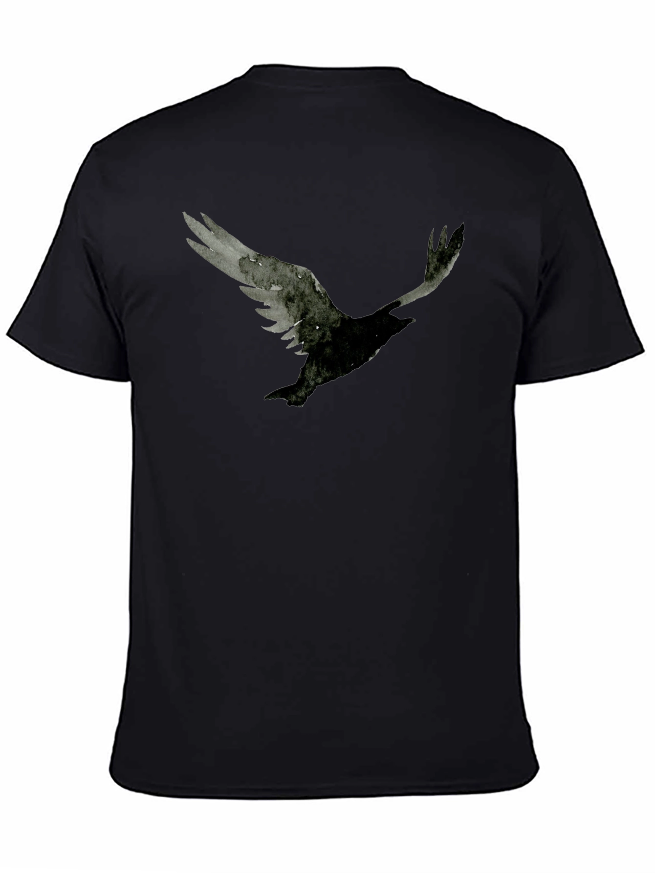 Raven Print Black T-Shirt