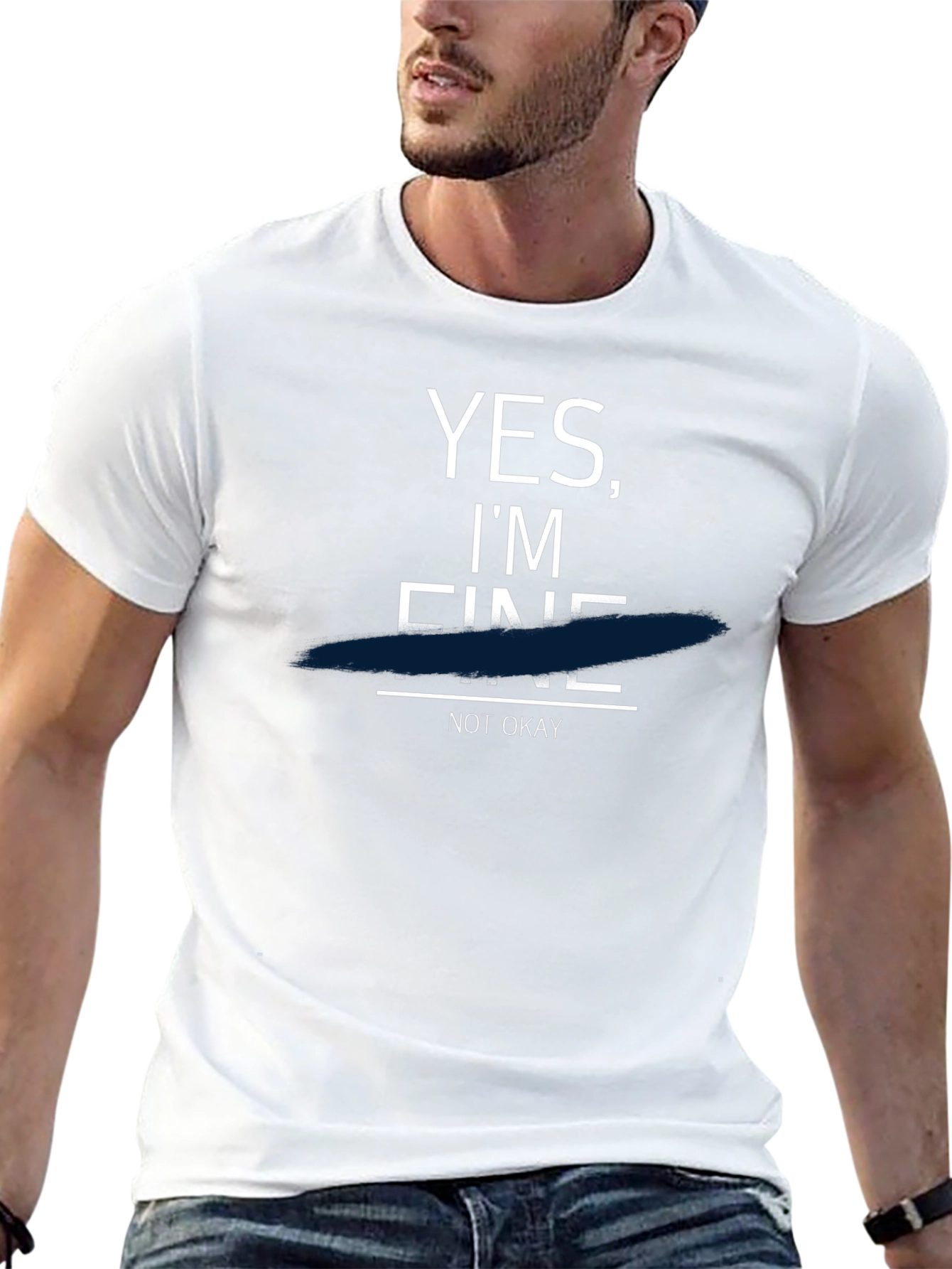 Yes Im Fine Not Okay Graphic T-Shirt
