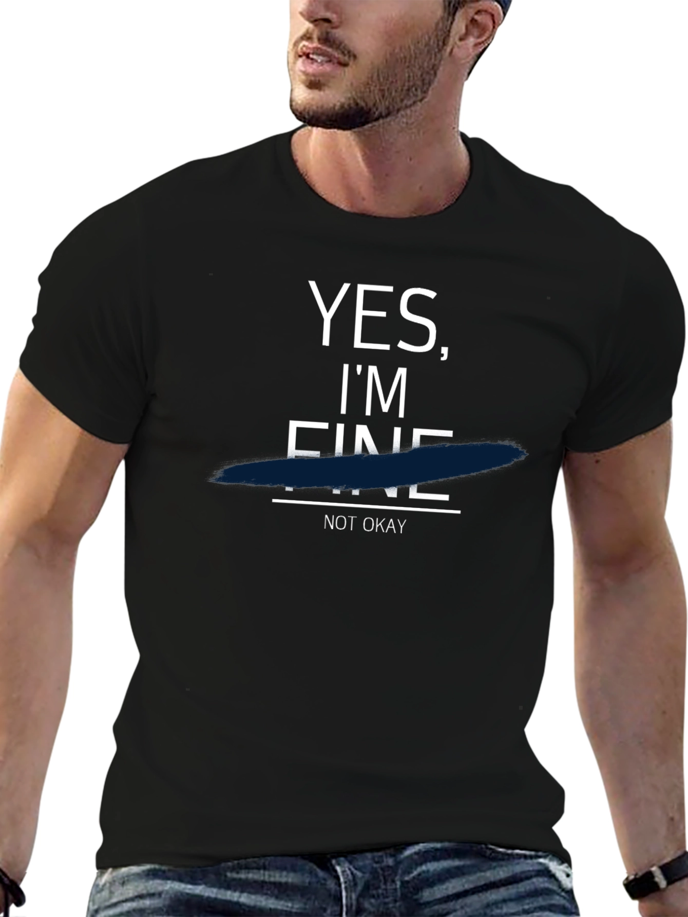 Yes Im Fine Not Okay Graphic T-Shirt