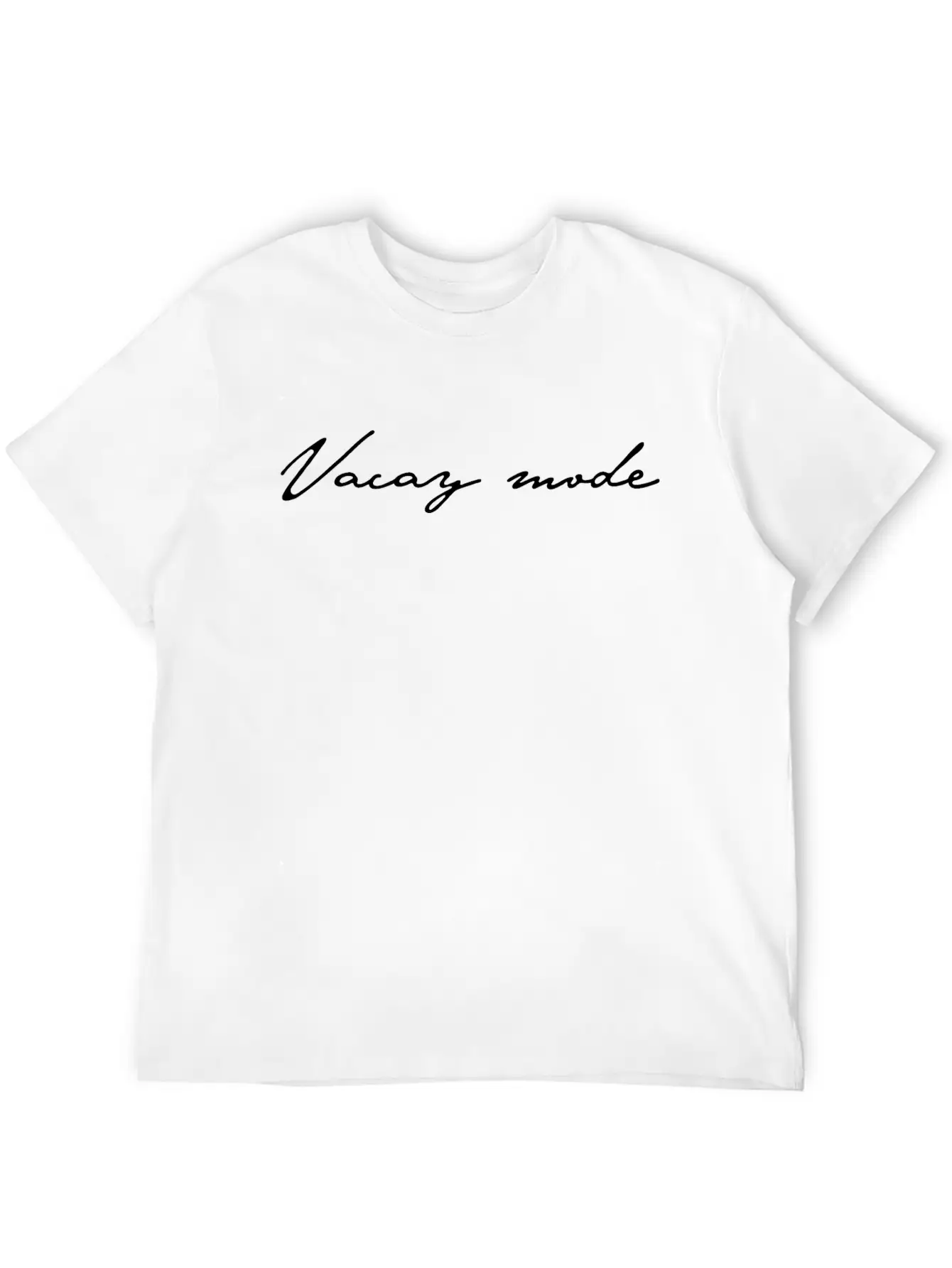 Vacay Mode Summer Calligraphy Classic Fit Graphic Tee For Daily Comfort – Unisex Cotton Shirt