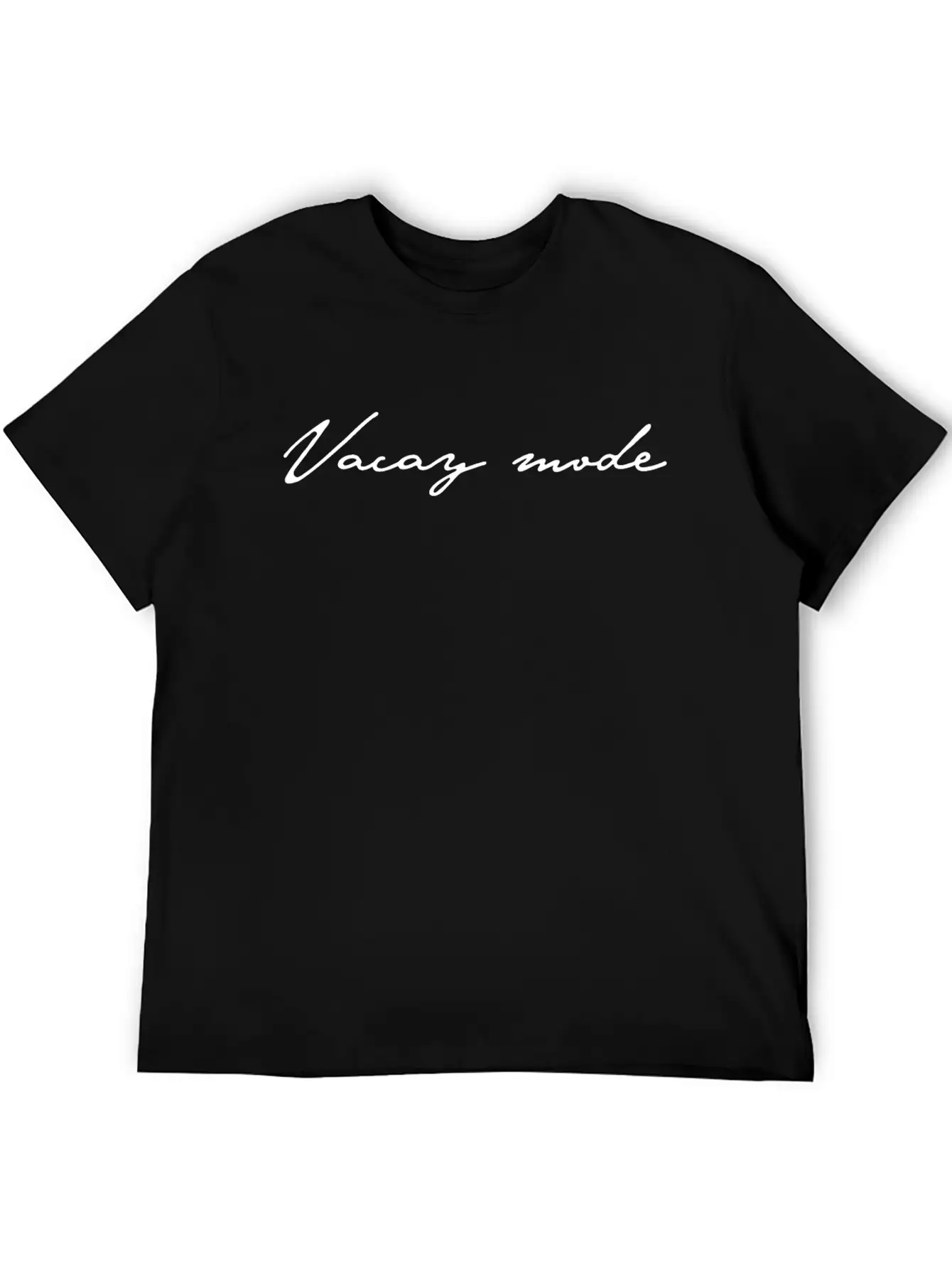 Vacay Mode Summer Calligraphy Classic Fit Graphic Tee For Daily Comfort – Unisex Cotton Shirt
