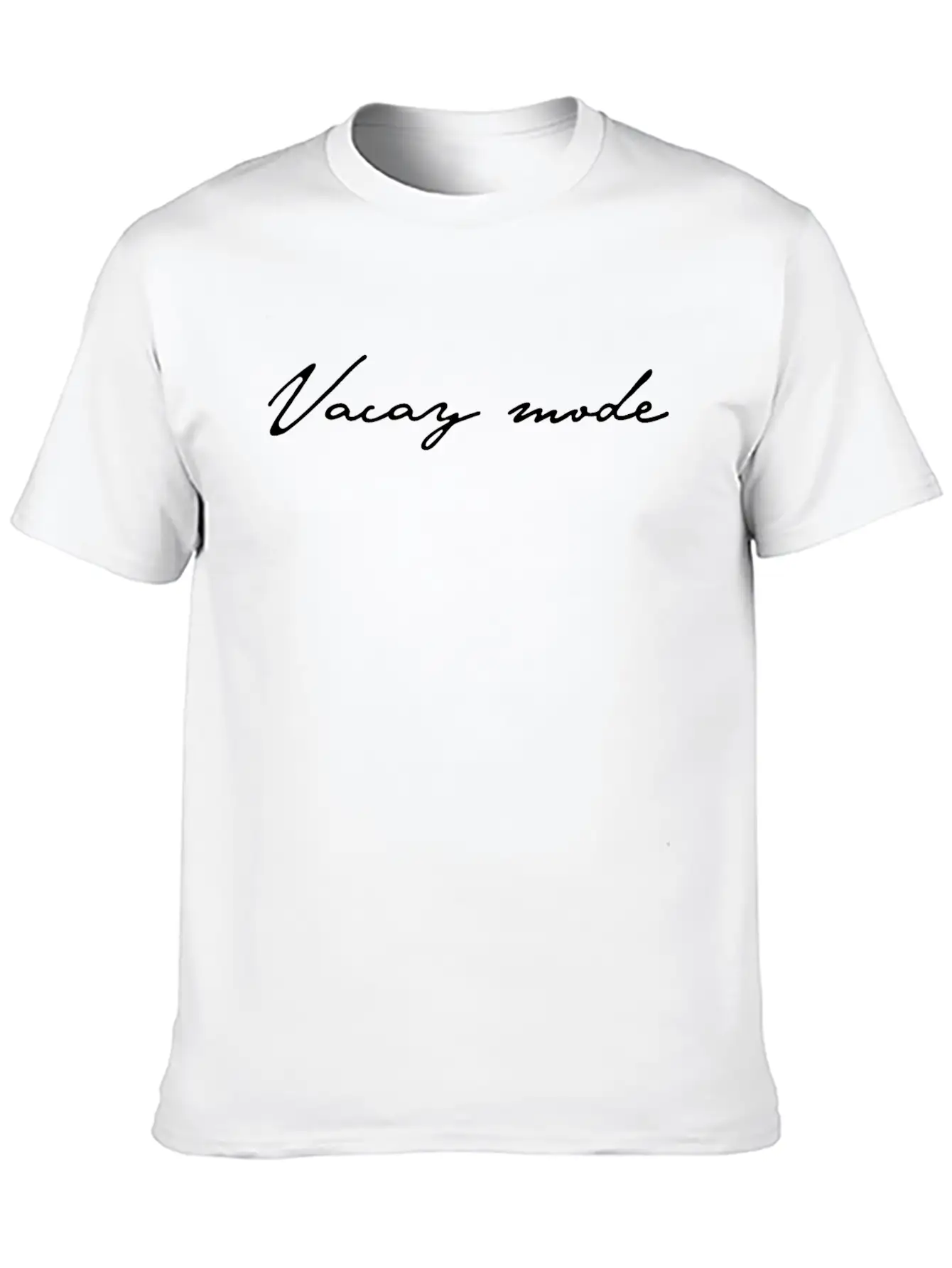 Vacay Mode Summer Calligraphy Classic Fit Graphic Tee For Daily Comfort – Unisex Cotton Shirt