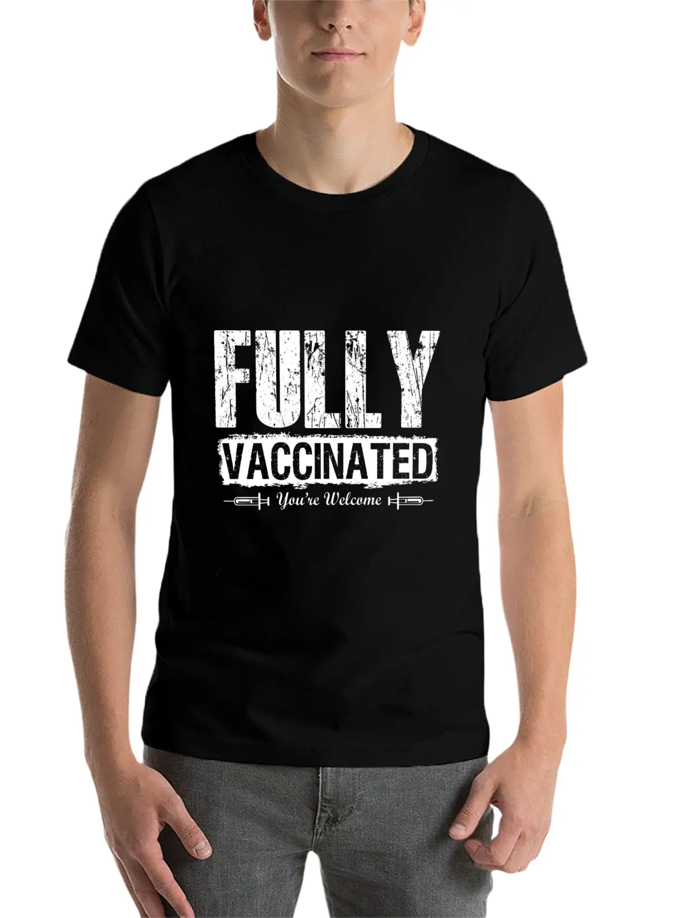 Vaccinated 2021 Thank You Medicine Unisex Casual T-Shirt ��� Clean Design For Daily Comfort