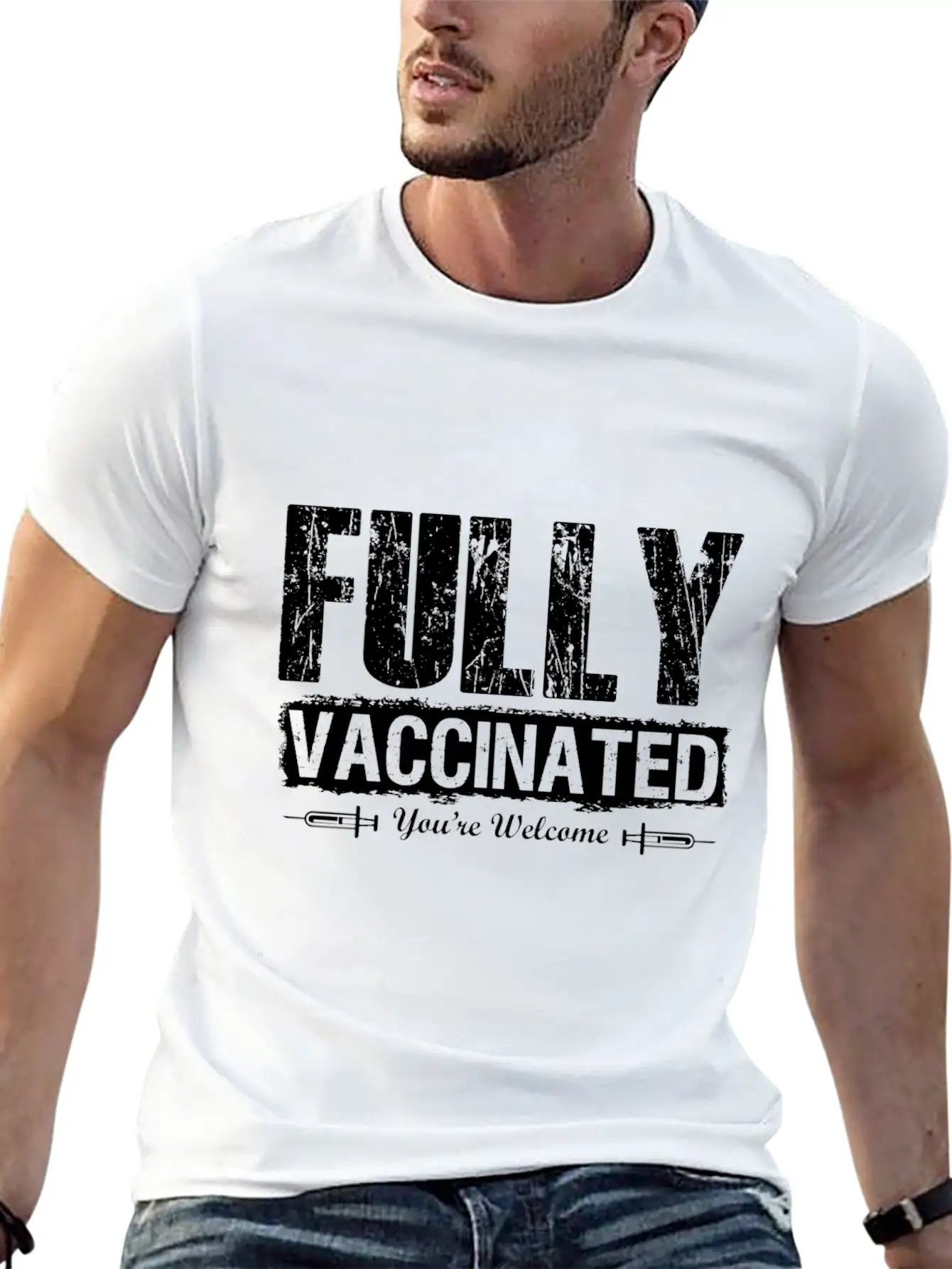 Vaccinated 2021 Thank You Medicine Unisex Casual T-Shirt ��� Clean Design For Daily Comfort