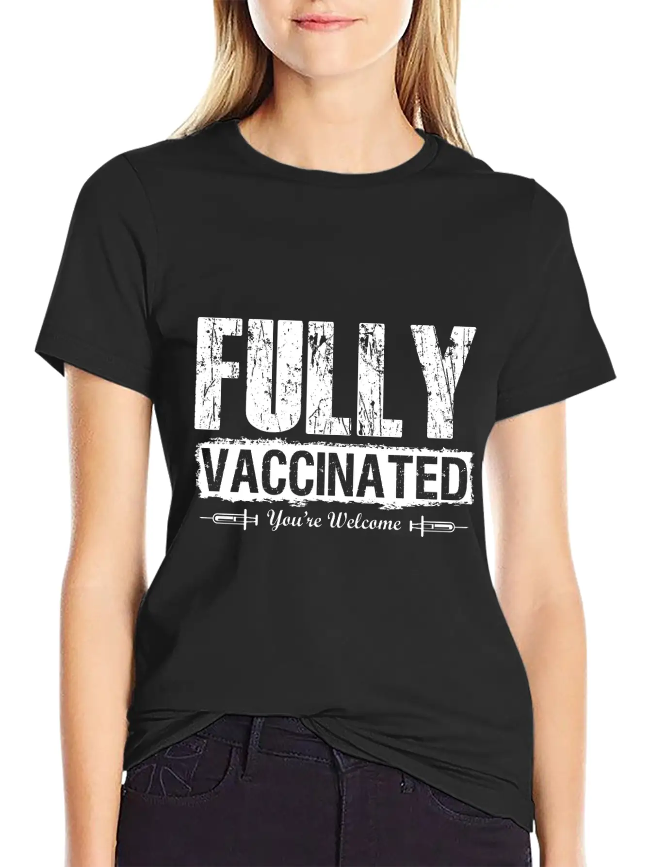 Vaccinated 2021 Thank You Medicine Unisex Casual T-Shirt ��� Clean Design For Daily Comfort