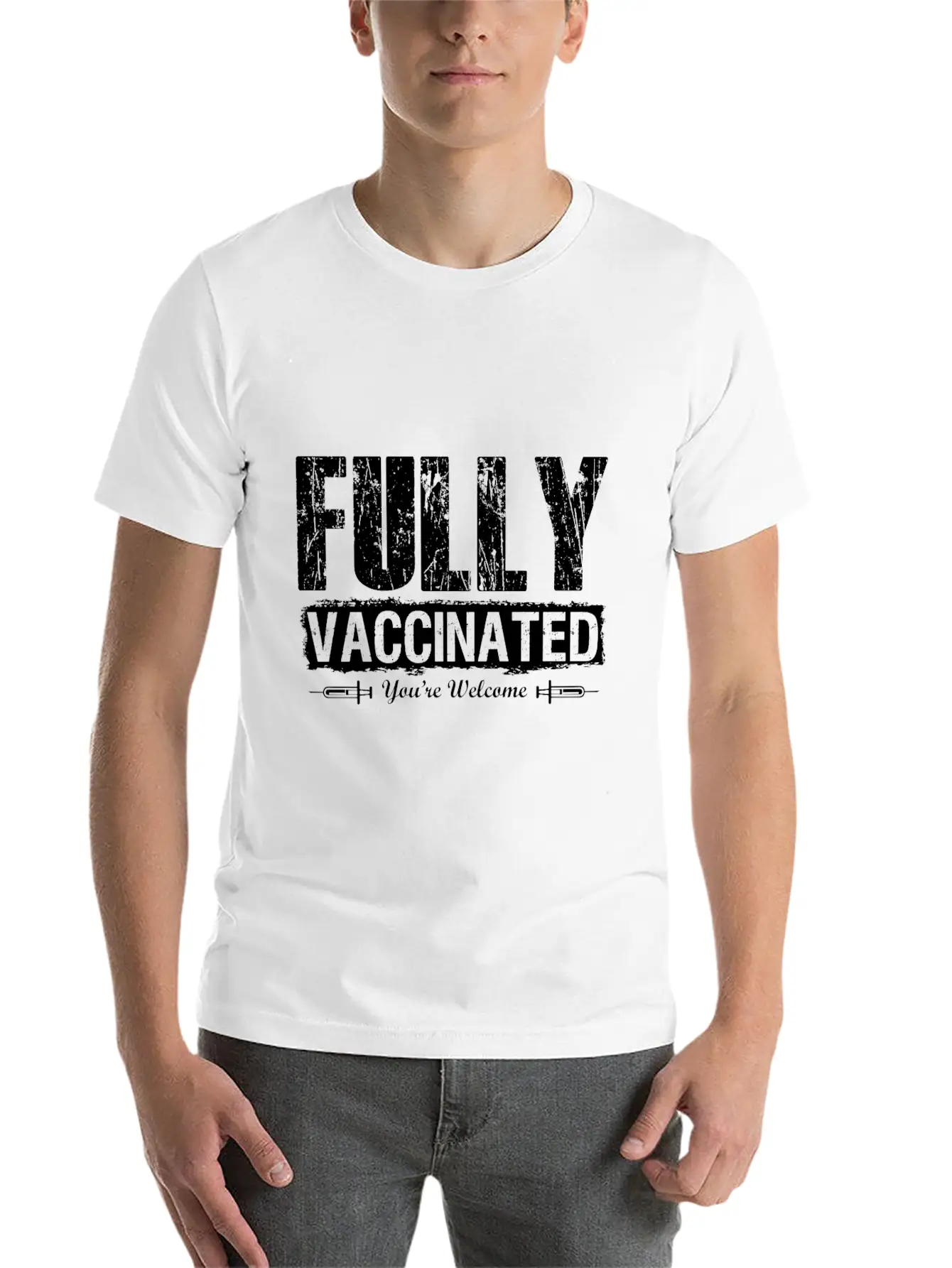 Vaccinated 2021 Thank You Medicine Unisex Casual T-Shirt ��� Clean Design For Daily Comfort