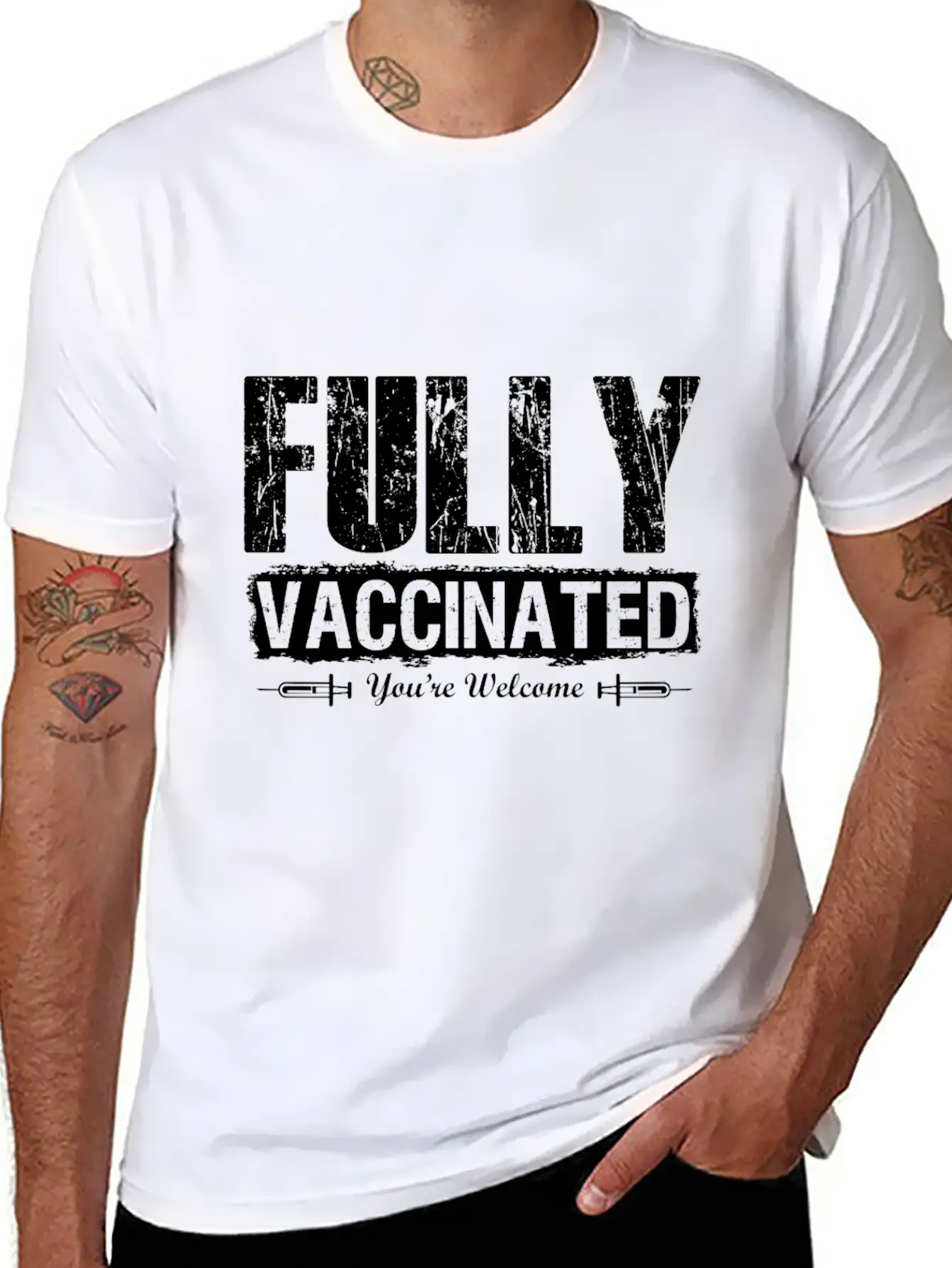 Vaccinated 2021 Thank You Medicine Unisex Casual T-Shirt ��� Clean Design For Daily Comfort