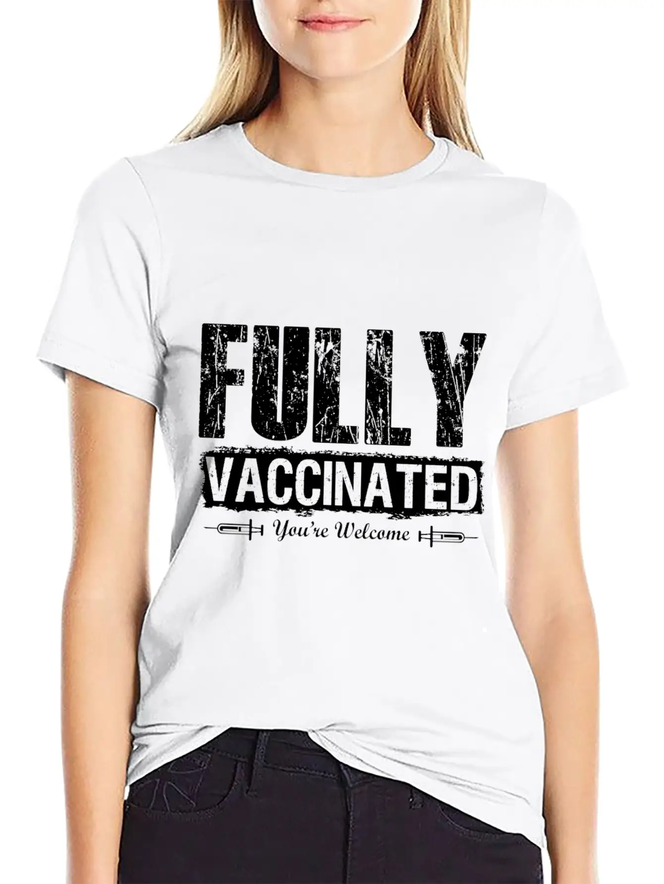 Vaccinated 2021 Thank You Medicine Unisex Casual T-Shirt ��� Clean Design For Daily Comfort