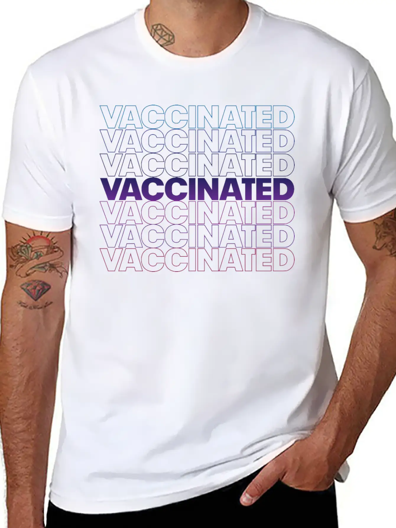 Vaccinated Basic Graphic T-Shirt – Daily Comfort In Soft Cotton