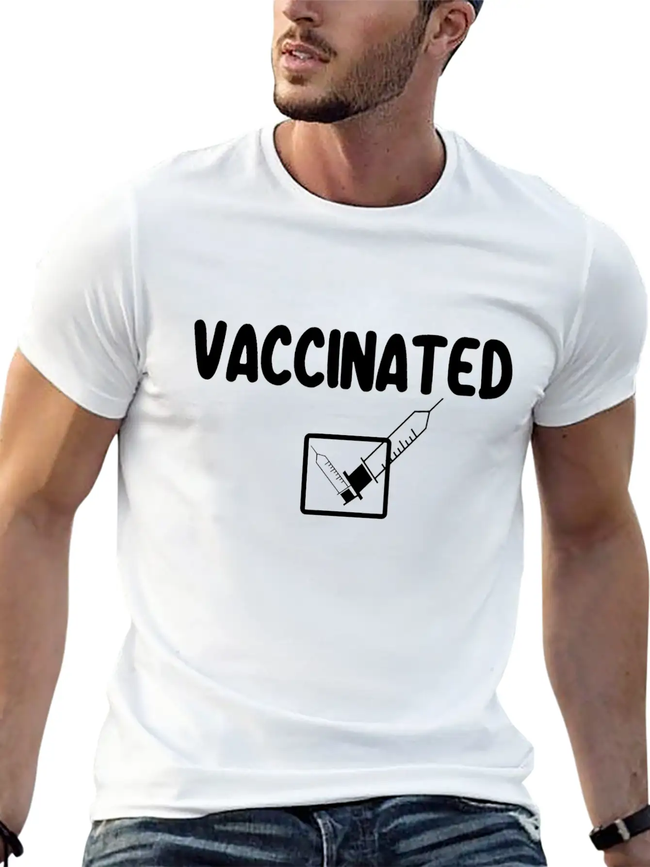 Vaccinated Check Mark Vaccine I Got Vaccinated Stylish Everyday T-Shirt – Unisex Basic Cotton Tee