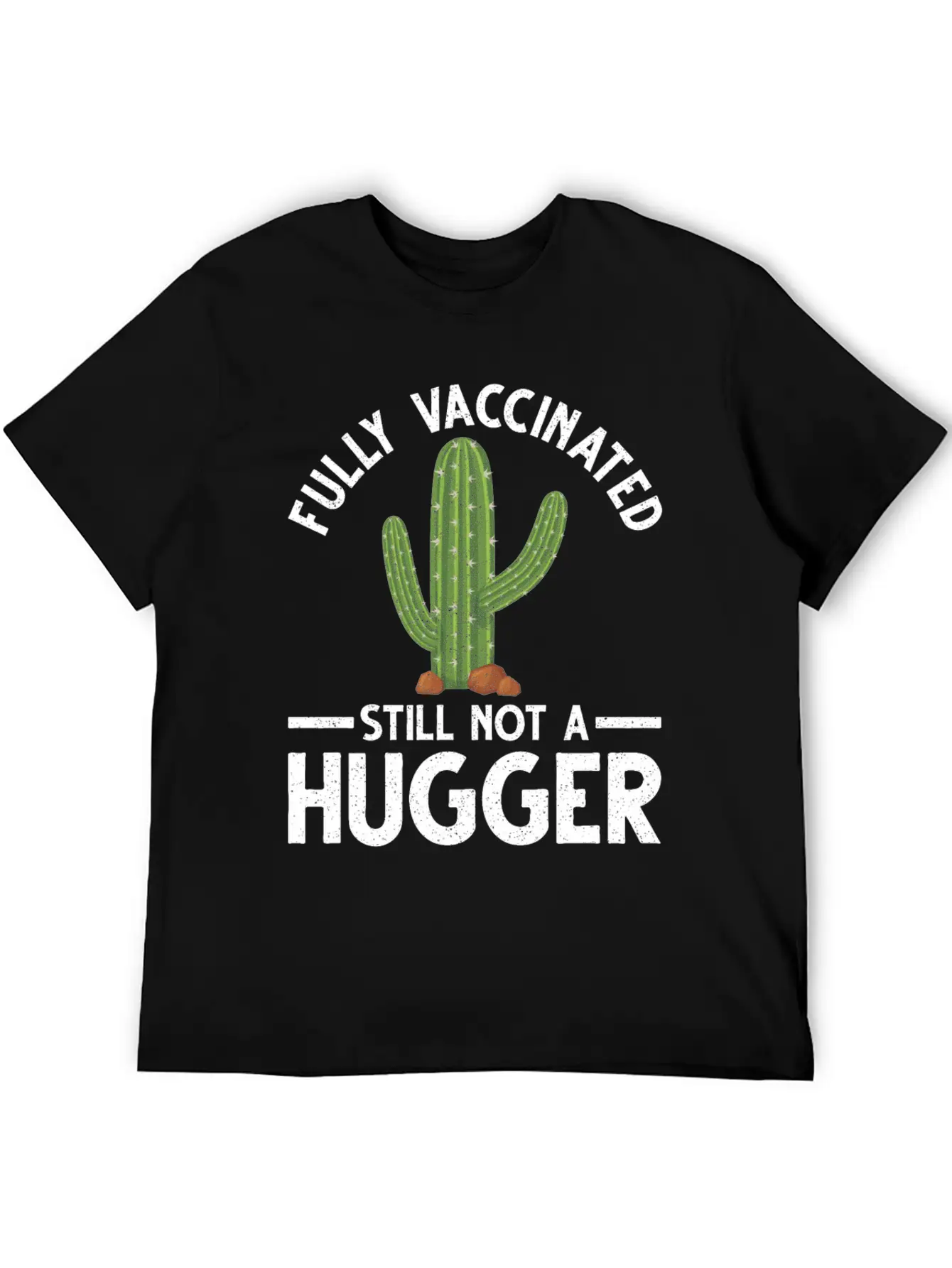 Vaccinated Not A Hugger Vaccination Vax Pro Relaxed Everyday Tee – Lightweight And Durable Cotton