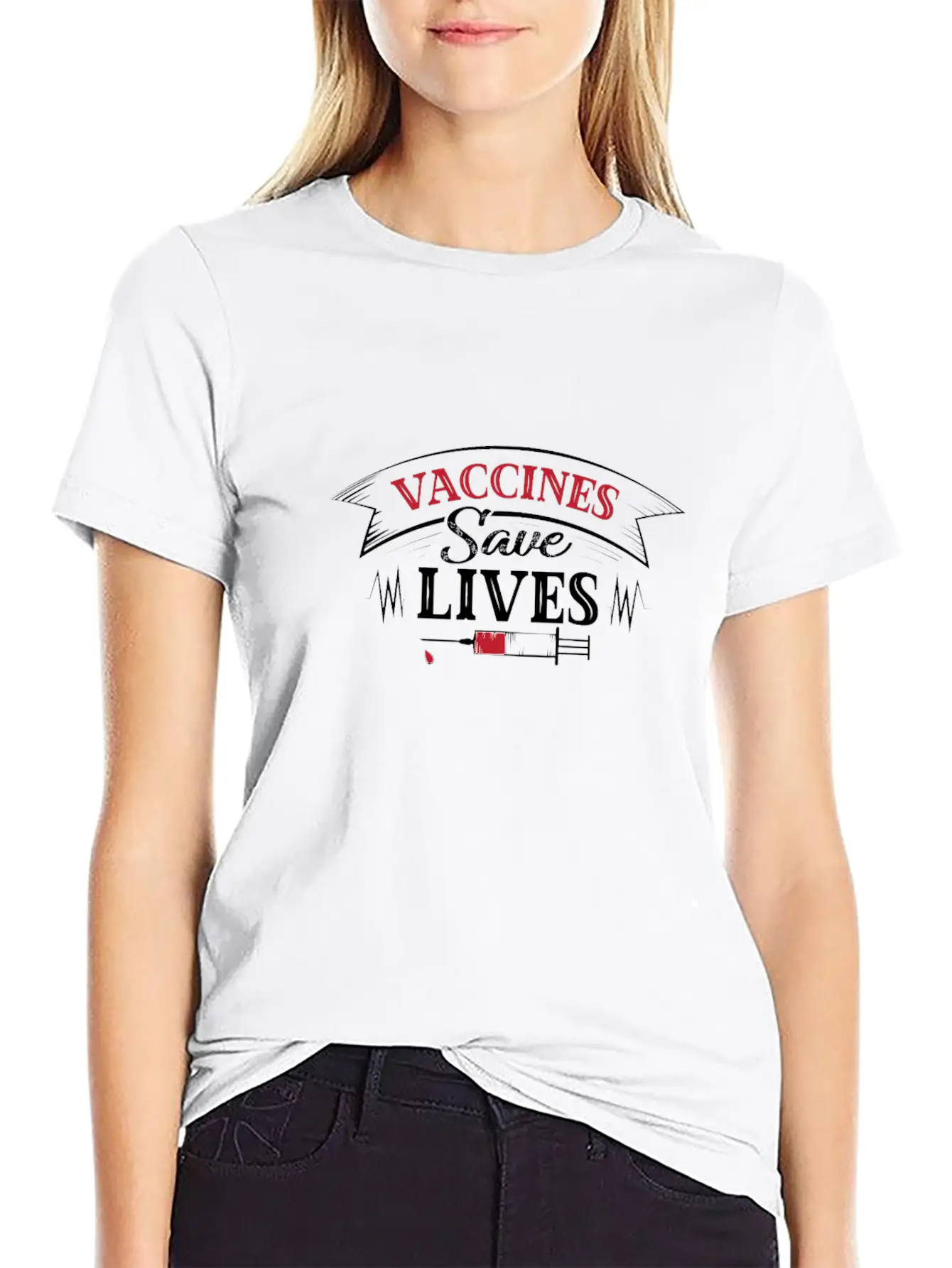 Vaccine Save Lives Vaccine Pro Vaccination Support Stylish Everyday T-Shirt – Unisex Basic Cotton Tee