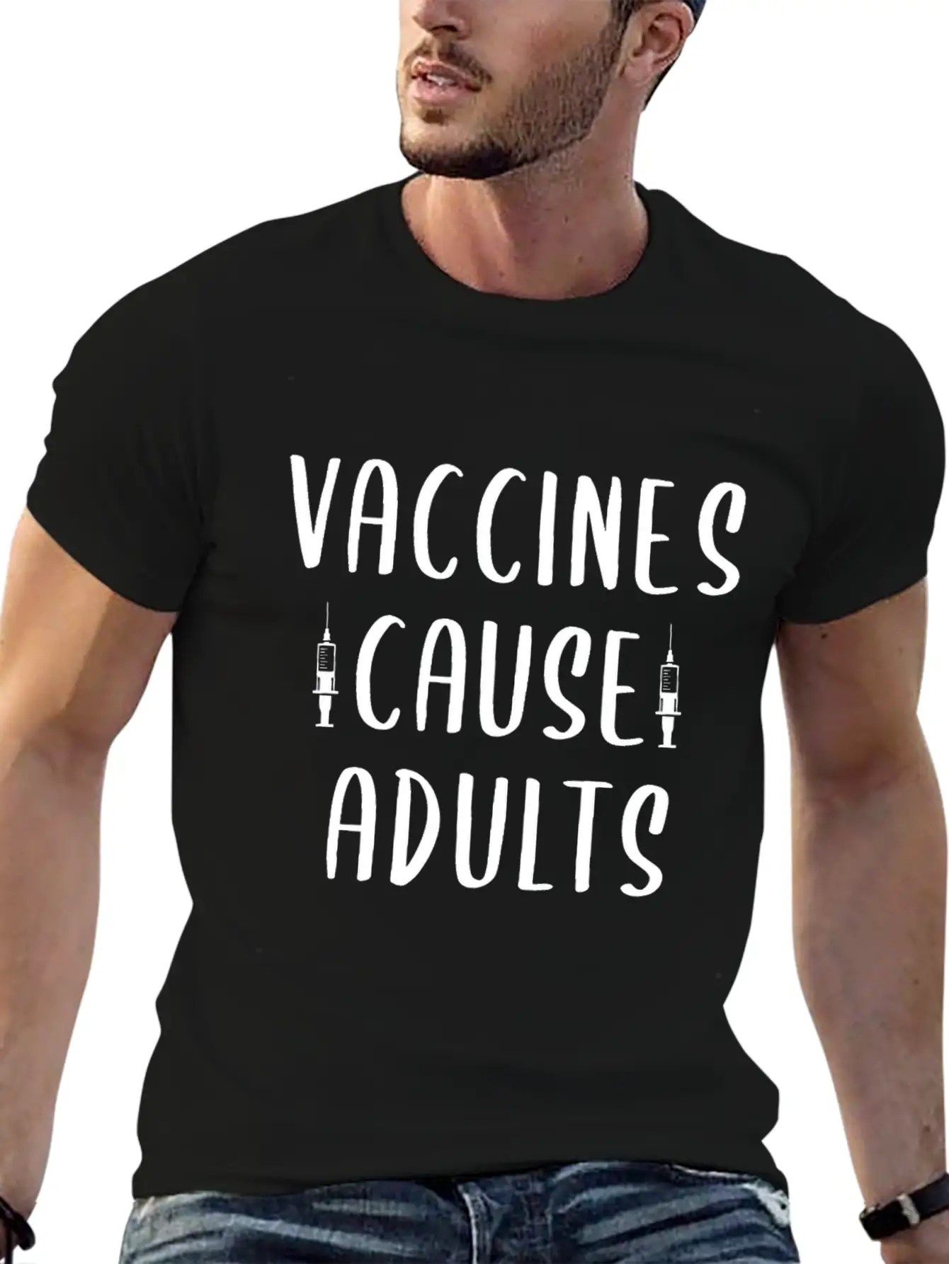 Vaccines Cause Adults Classic Fit Graphic Tee For Daily Comfort – Unisex Cotton Shirt