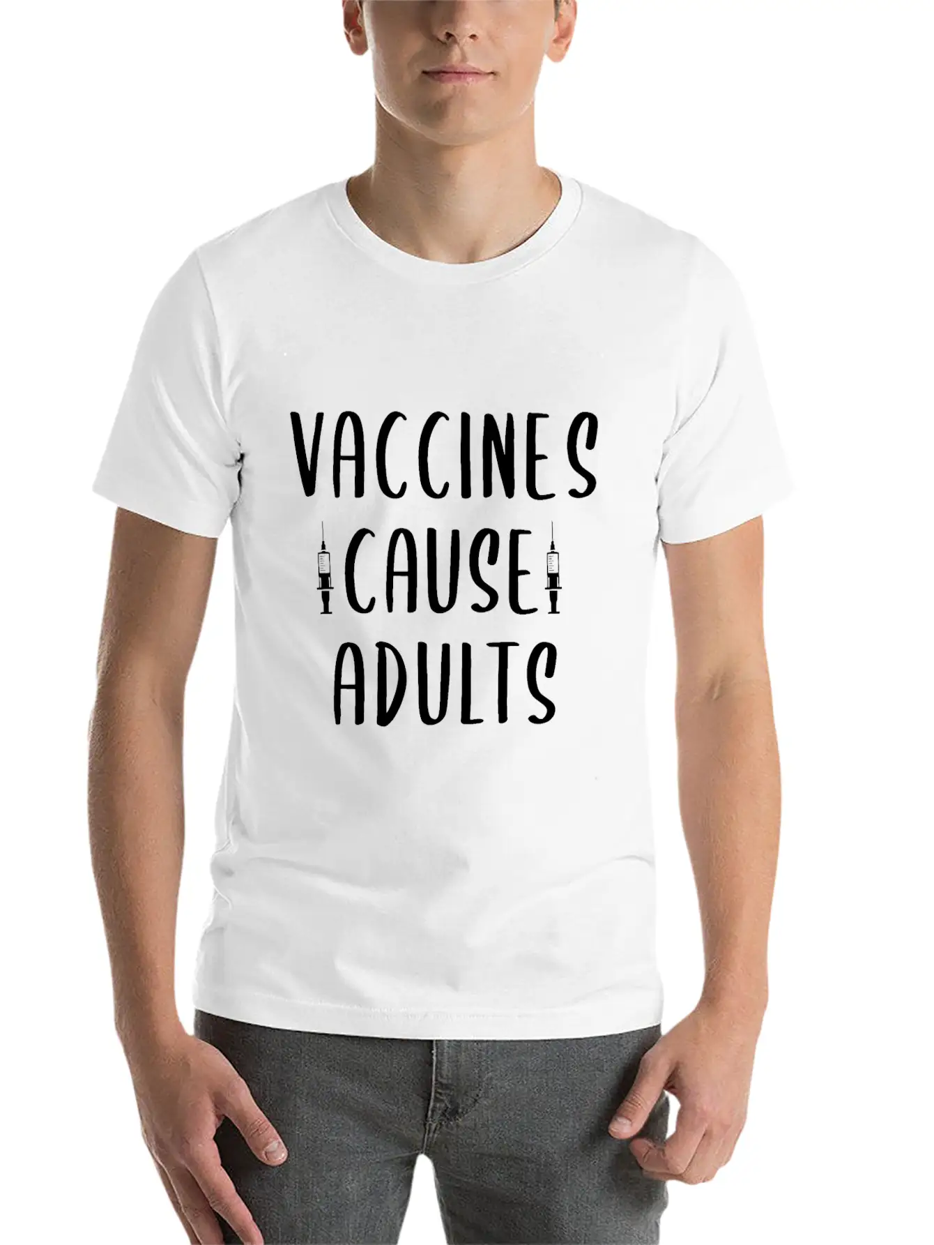 Vaccines Cause Adults Classic Fit Graphic Tee For Daily Comfort – Unisex Cotton Shirt