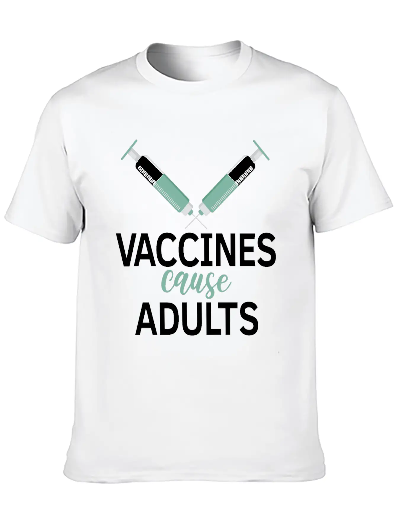 Vaccines Cause Adults Pro Vaccine Unisex Casual T-Shirt ��� Clean Design For Daily Comfort