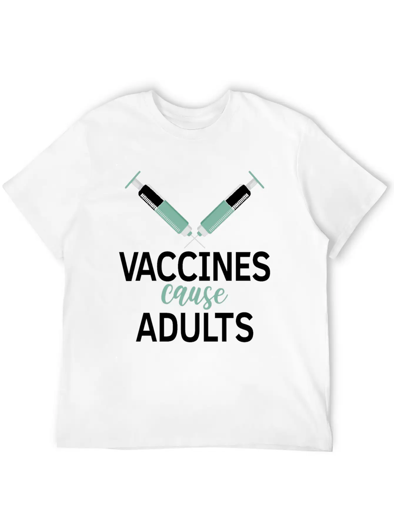 Vaccines Cause Adults Pro Vaccine Unisex Casual T-Shirt ��� Clean Design For Daily Comfort