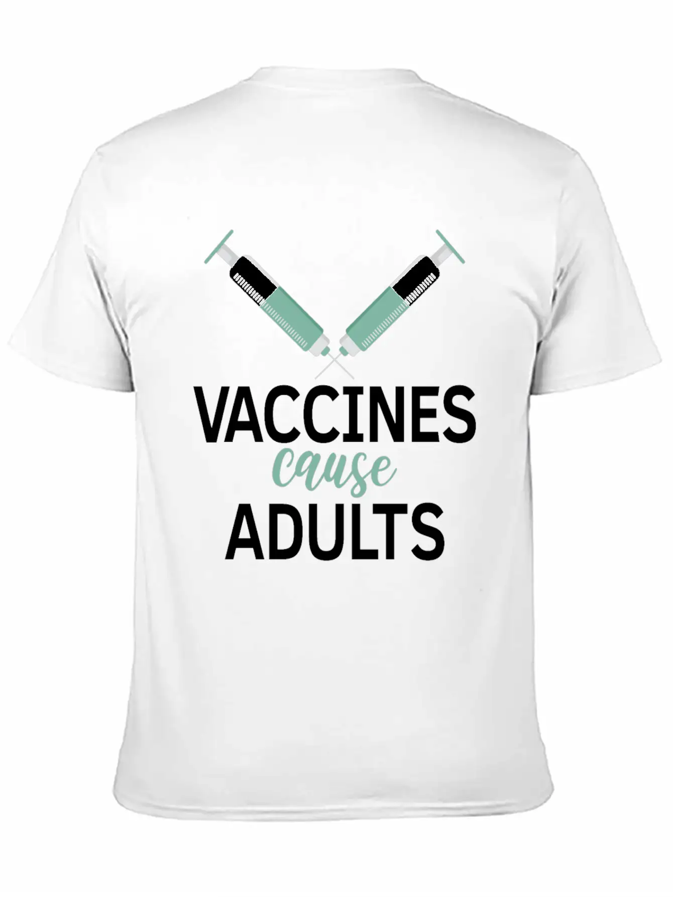 Vaccines Cause Adults Pro Vaccine Unisex Casual T-Shirt ��� Clean Design For Daily Comfort