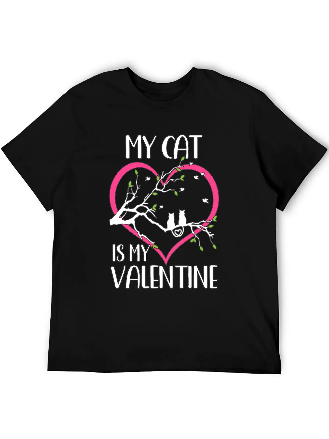 Valentine's Day Cats Heart Cute Cute Knuff Basic Graphic T-Shirt – Daily Comfort In Soft Cotton