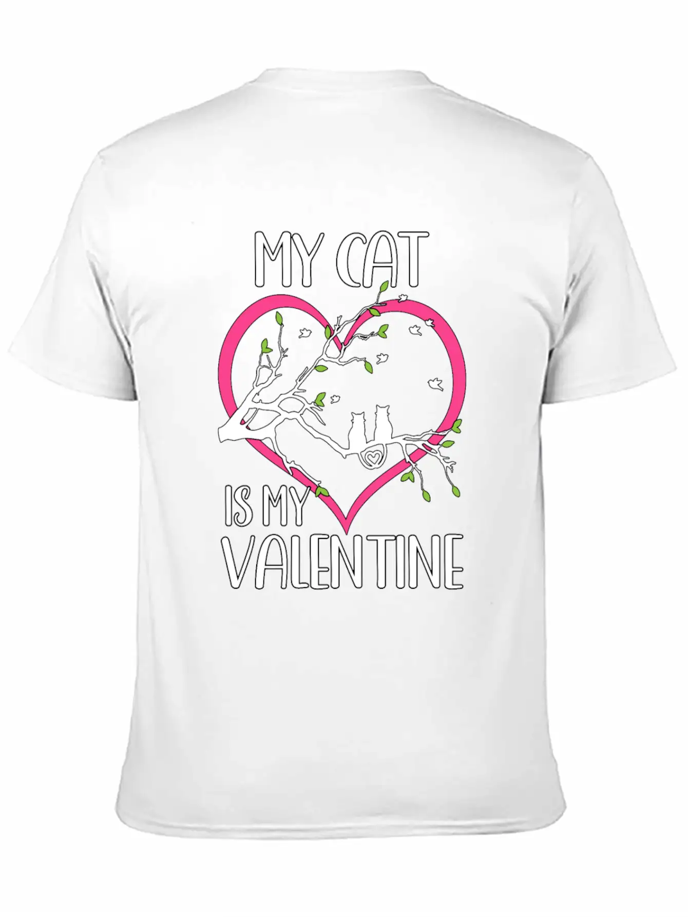 Valentine's Day Cats Heart Cute Cute Knuff Basic Graphic T-Shirt – Daily Comfort In Soft Cotton