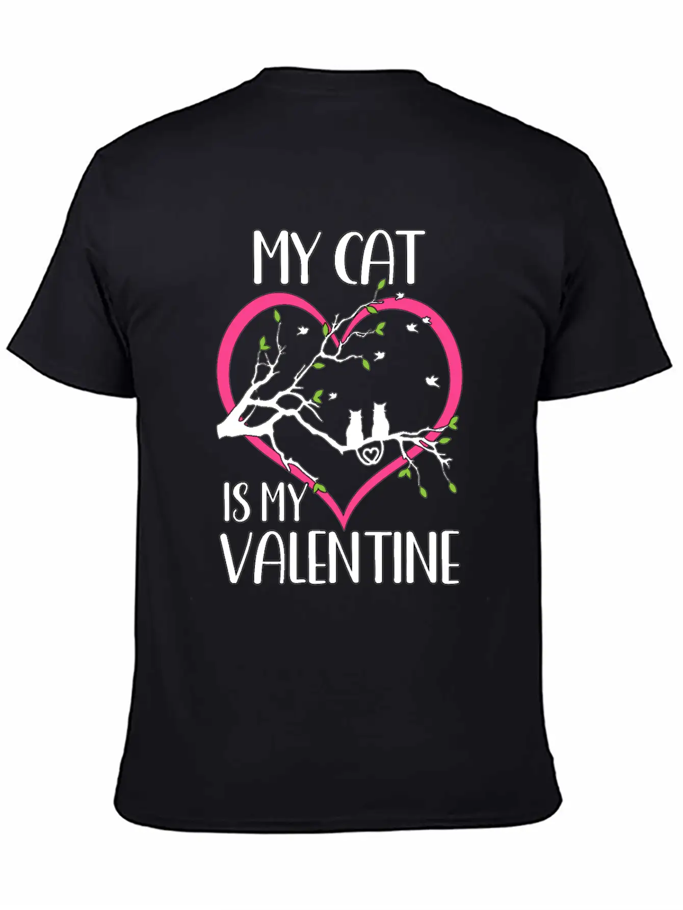 Valentine's Day Cats Heart Cute Cute Knuff Basic Graphic T-Shirt – Daily Comfort In Soft Cotton