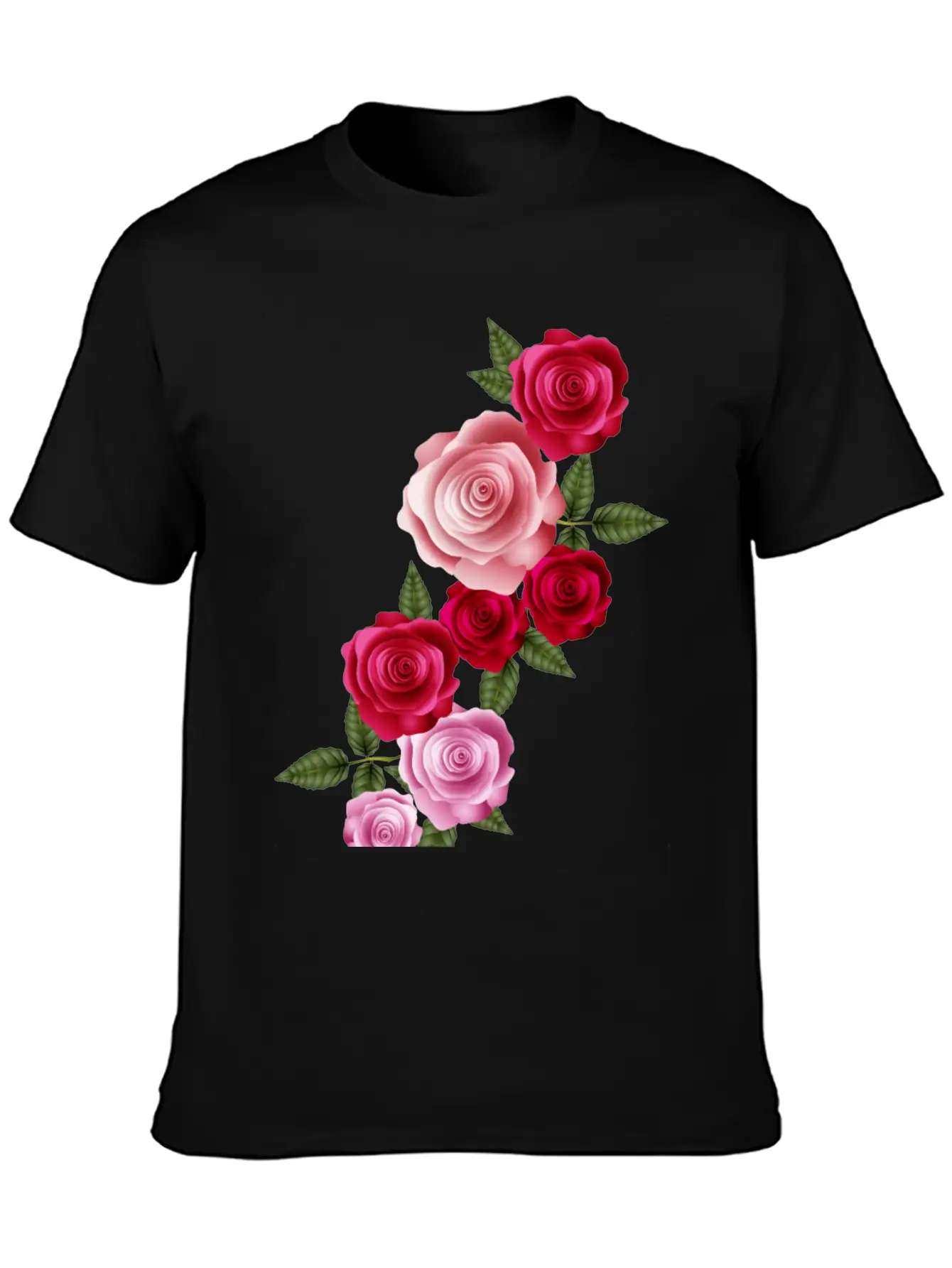 Valentine's Day Rose Garland Of Bright Roses Relaxed Everyday Tee – Lightweight And Durable Cotton