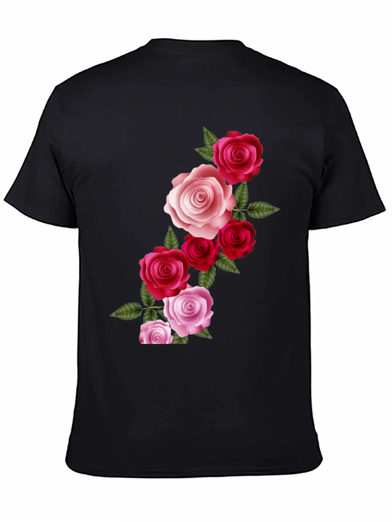 Valentine's Day Rose Garland Of Bright Roses Relaxed Everyday Tee – Lightweight And Durable Cotton
