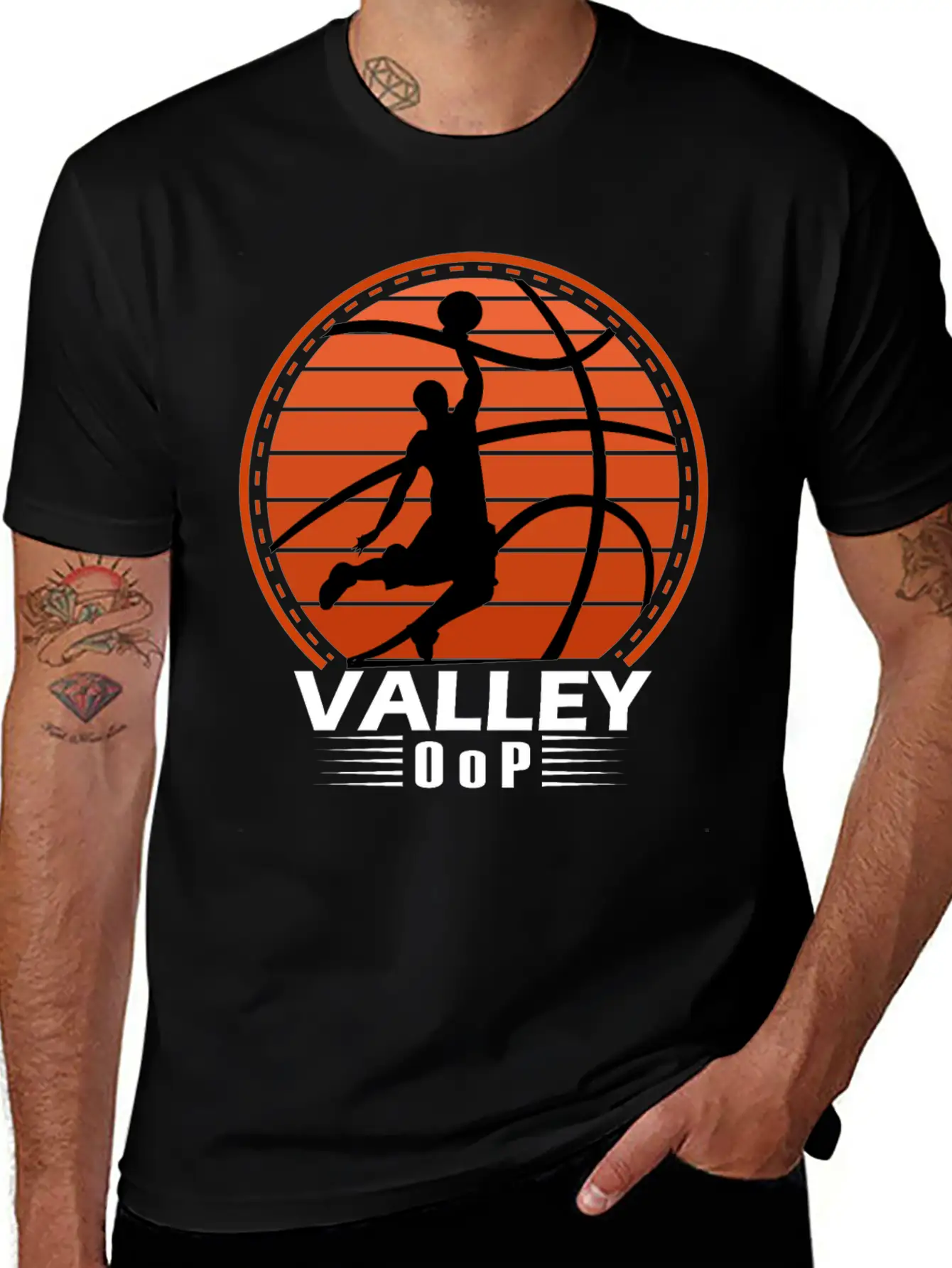 Valley Oop Man Street-ball Retro Basketball Soft Cotton Short Sleeve Tee – Unisex Wardrobe Staple