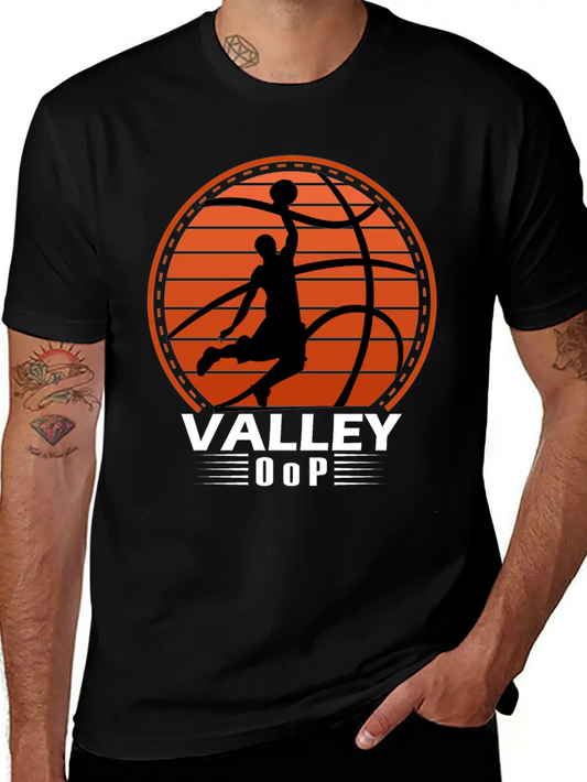 Valley Oop Man Street-ball Retro Basketball Soft Cotton Short Sleeve Tee – Unisex Wardrobe Staple