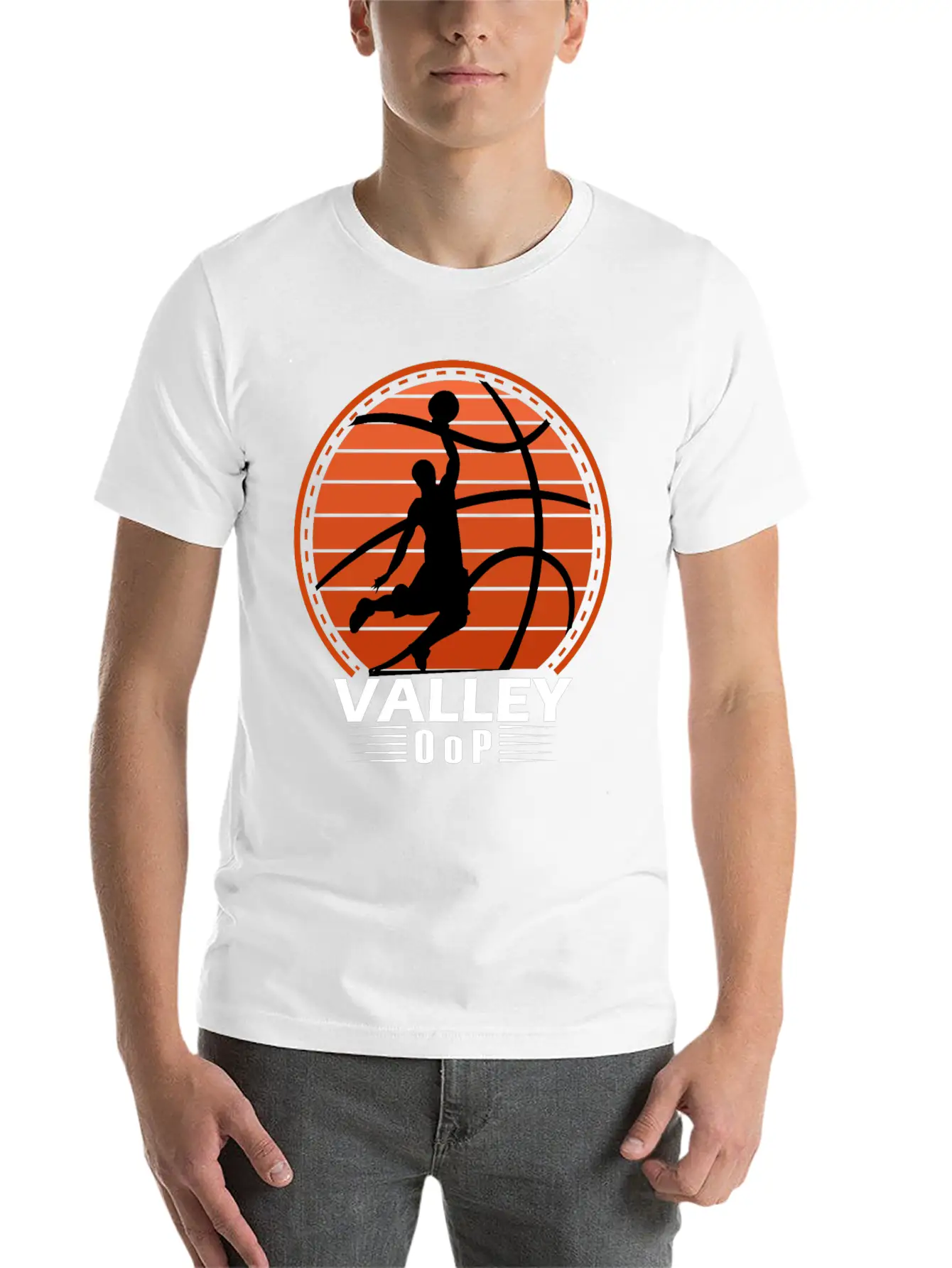 Valley Oop Man Street-ball Retro Basketball Soft Cotton Short Sleeve Tee – Unisex Wardrobe Staple