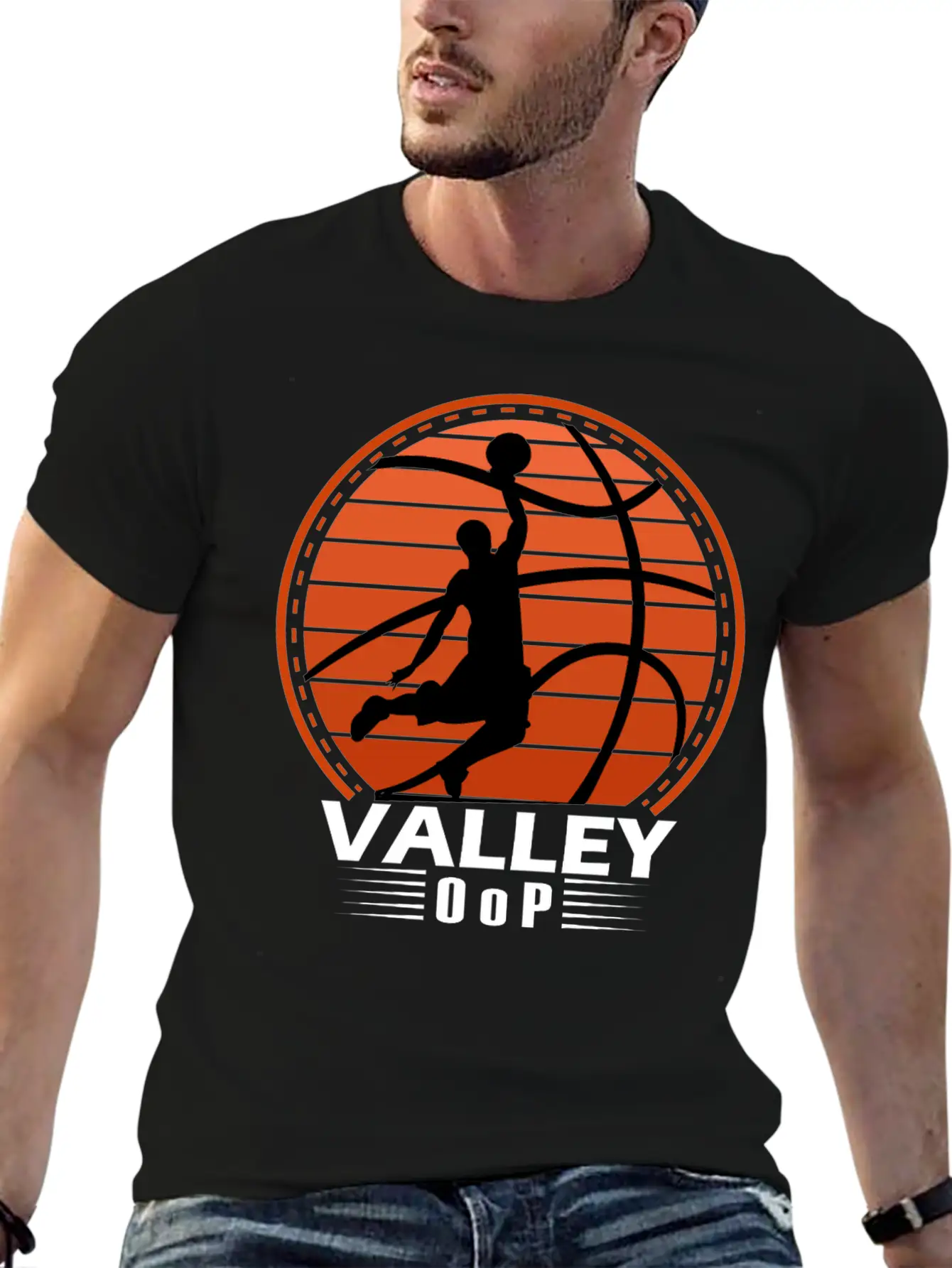 Valley Oop Man Street-ball Retro Basketball Soft Cotton Short Sleeve Tee – Unisex Wardrobe Staple