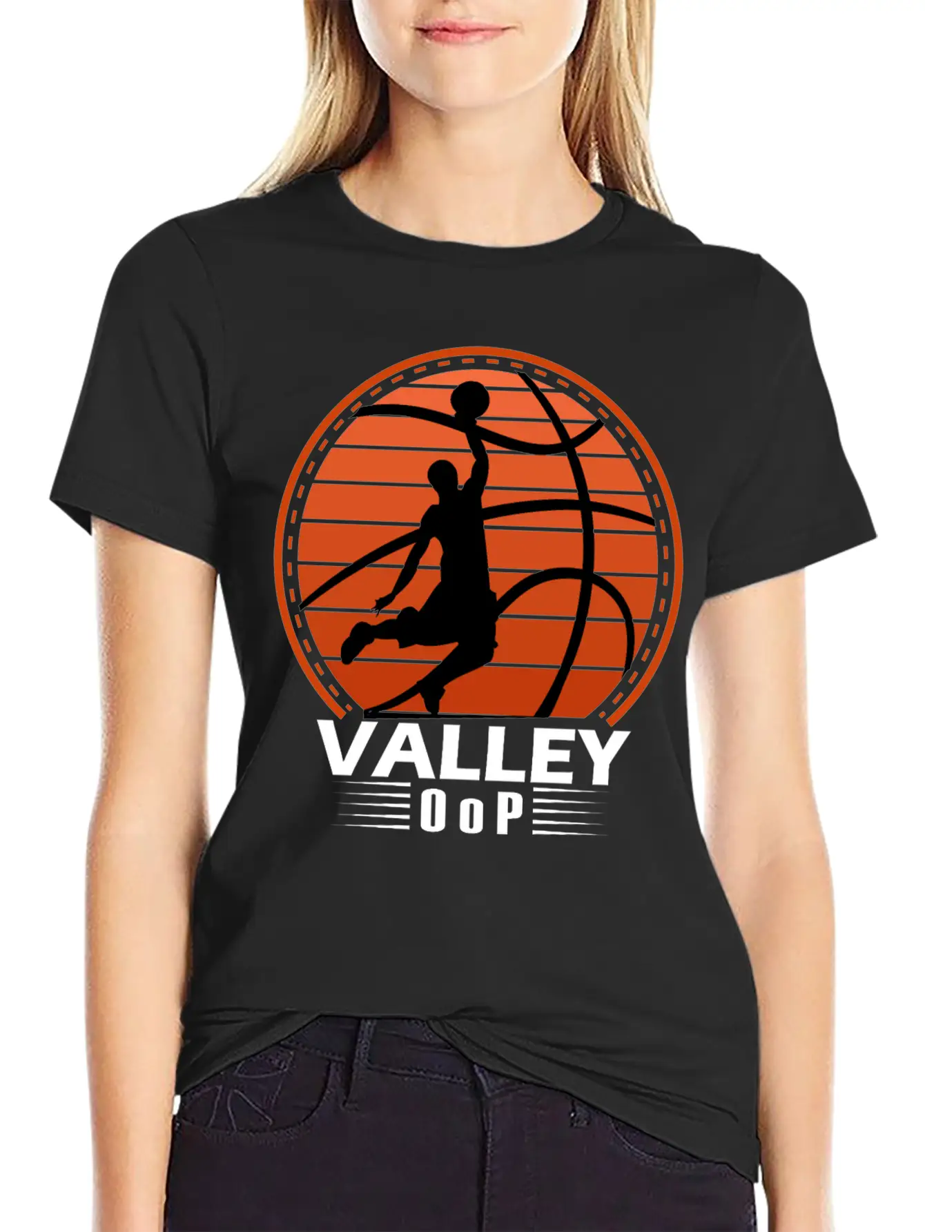 Valley Oop Man Street-ball Retro Basketball Soft Cotton Short Sleeve Tee – Unisex Wardrobe Staple
