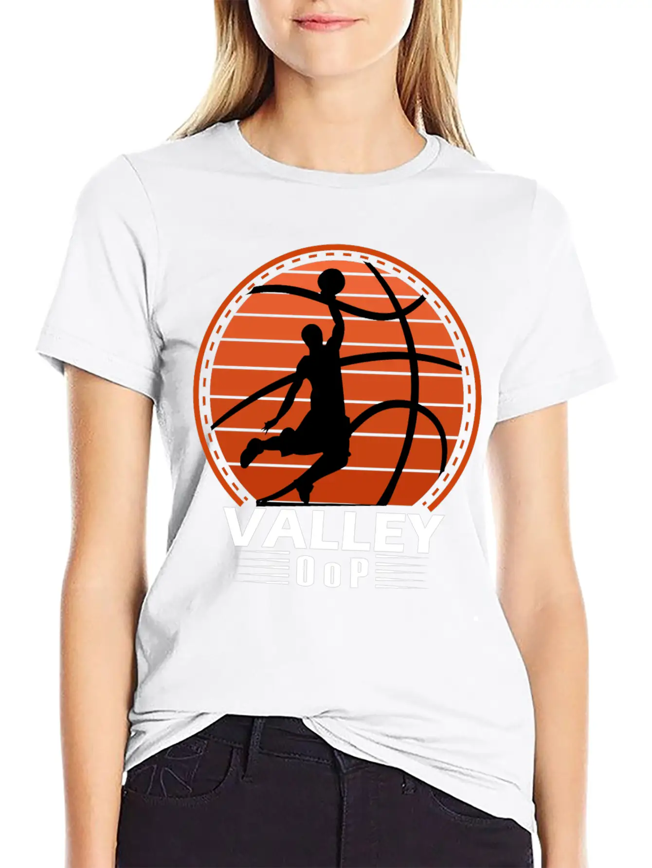 Valley Oop Man Street-ball Retro Basketball Soft Cotton Short Sleeve Tee – Unisex Wardrobe Staple