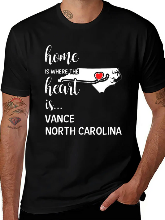 Vance County North Carolina Is Where My Heart Is Soft Cotton Short Sleeve Tee – Unisex Wardrobe Staple