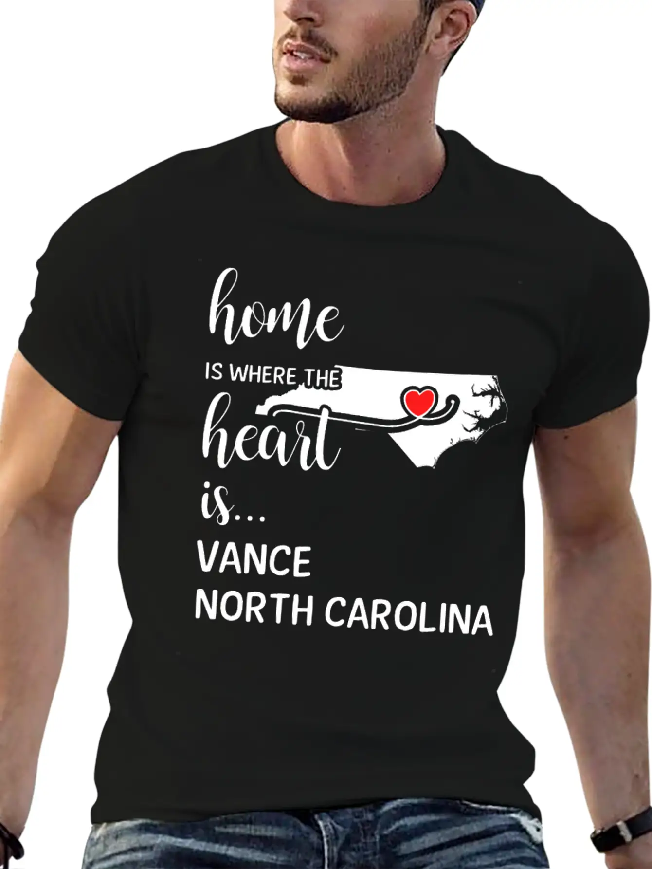 Vance County North Carolina Is Where My Heart Is Soft Cotton Short Sleeve Tee – Unisex Wardrobe Staple