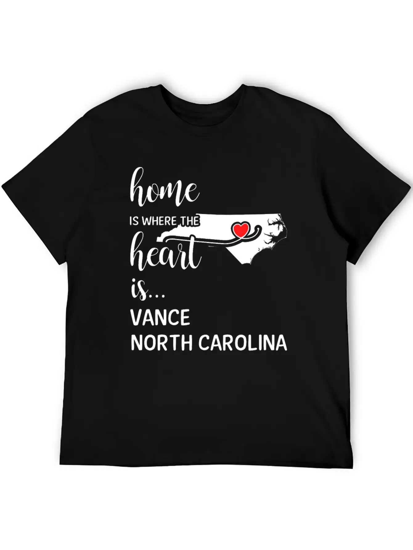 Vance County North Carolina Is Where My Heart Is Soft Cotton Short Sleeve Tee – Unisex Wardrobe Staple