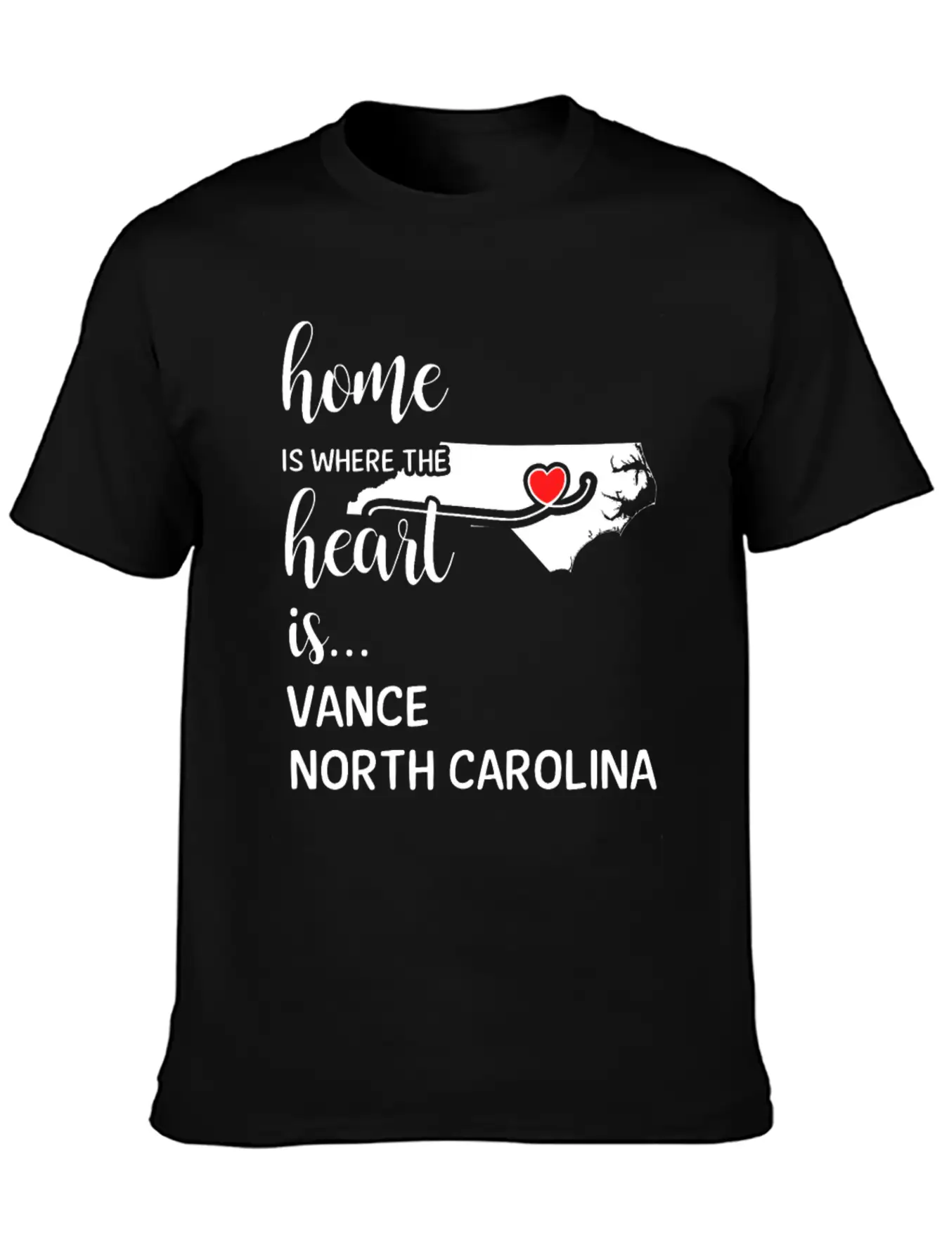 Vance County North Carolina Is Where My Heart Is Soft Cotton Short Sleeve Tee – Unisex Wardrobe Staple
