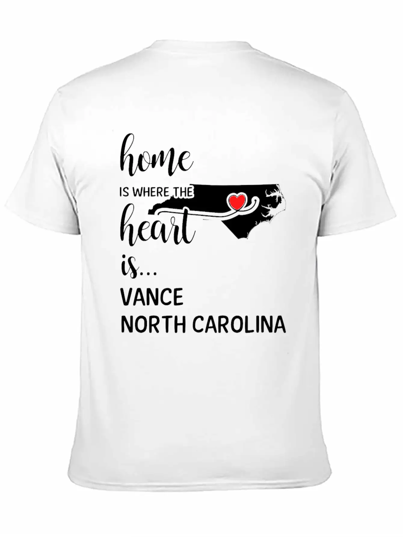 Vance County North Carolina Is Where My Heart Is Soft Cotton Short Sleeve Tee – Unisex Wardrobe Staple