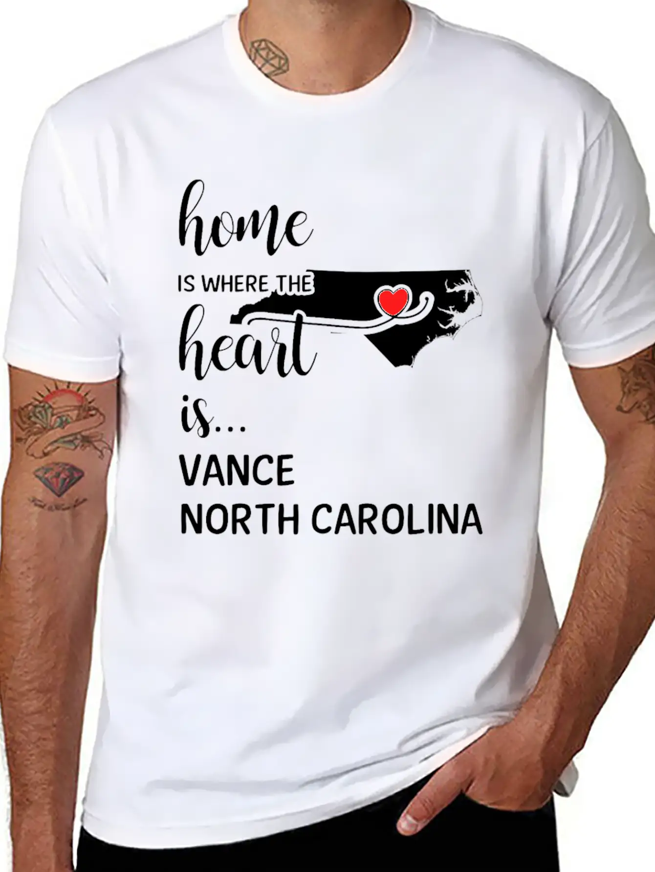 Vance County North Carolina Is Where My Heart Is Soft Cotton Short Sleeve Tee – Unisex Wardrobe Staple