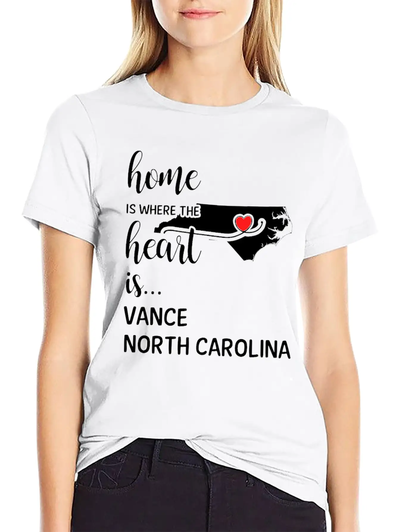 Vance County North Carolina Is Where My Heart Is Soft Cotton Short Sleeve Tee – Unisex Wardrobe Staple