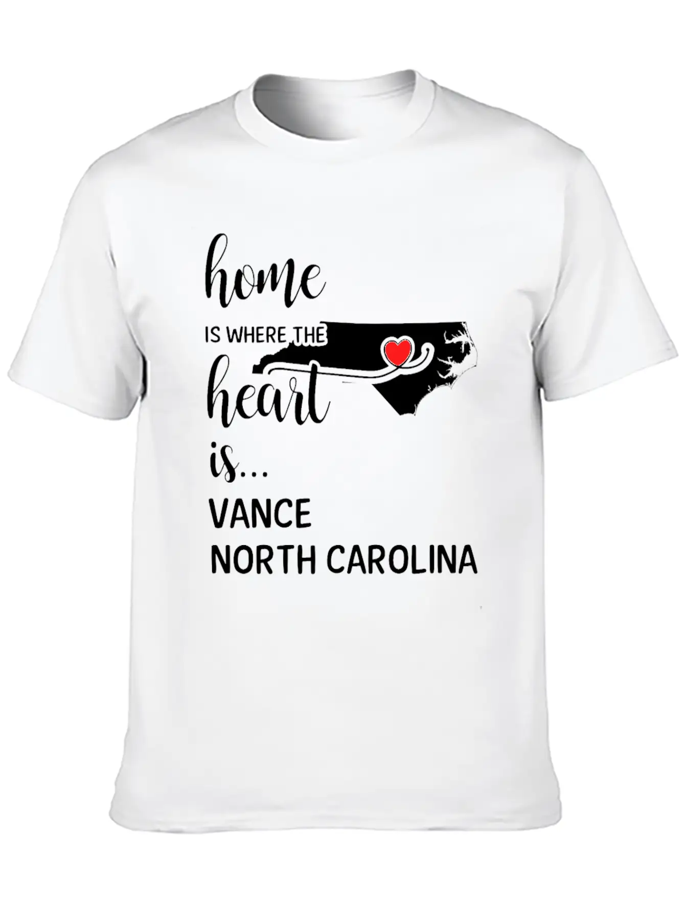 Vance County North Carolina Is Where My Heart Is Soft Cotton Short Sleeve Tee – Unisex Wardrobe Staple