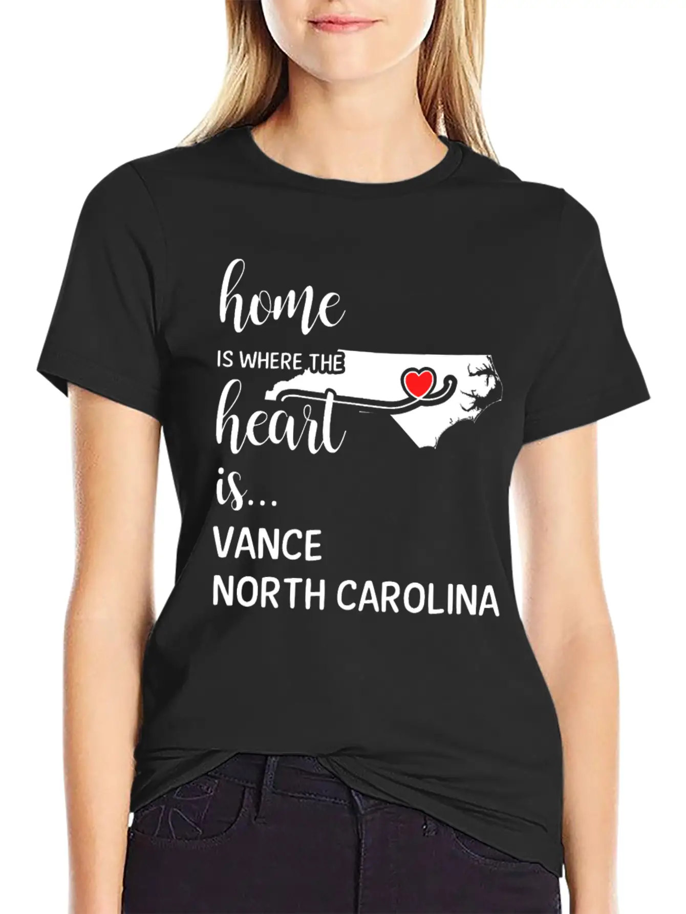 Vance County North Carolina Is Where My Heart Is Soft Cotton Short Sleeve Tee – Unisex Wardrobe Staple
