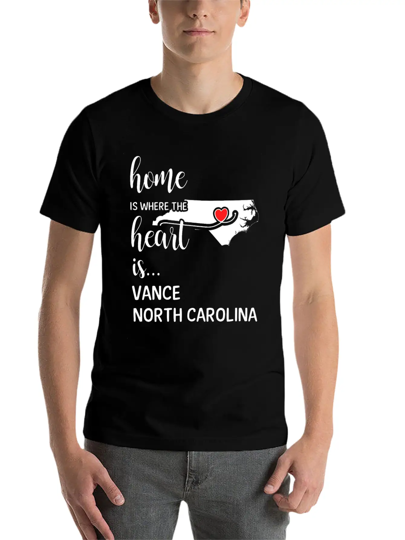 Vance County North Carolina Is Where My Heart Is Soft Cotton Short Sleeve Tee – Unisex Wardrobe Staple